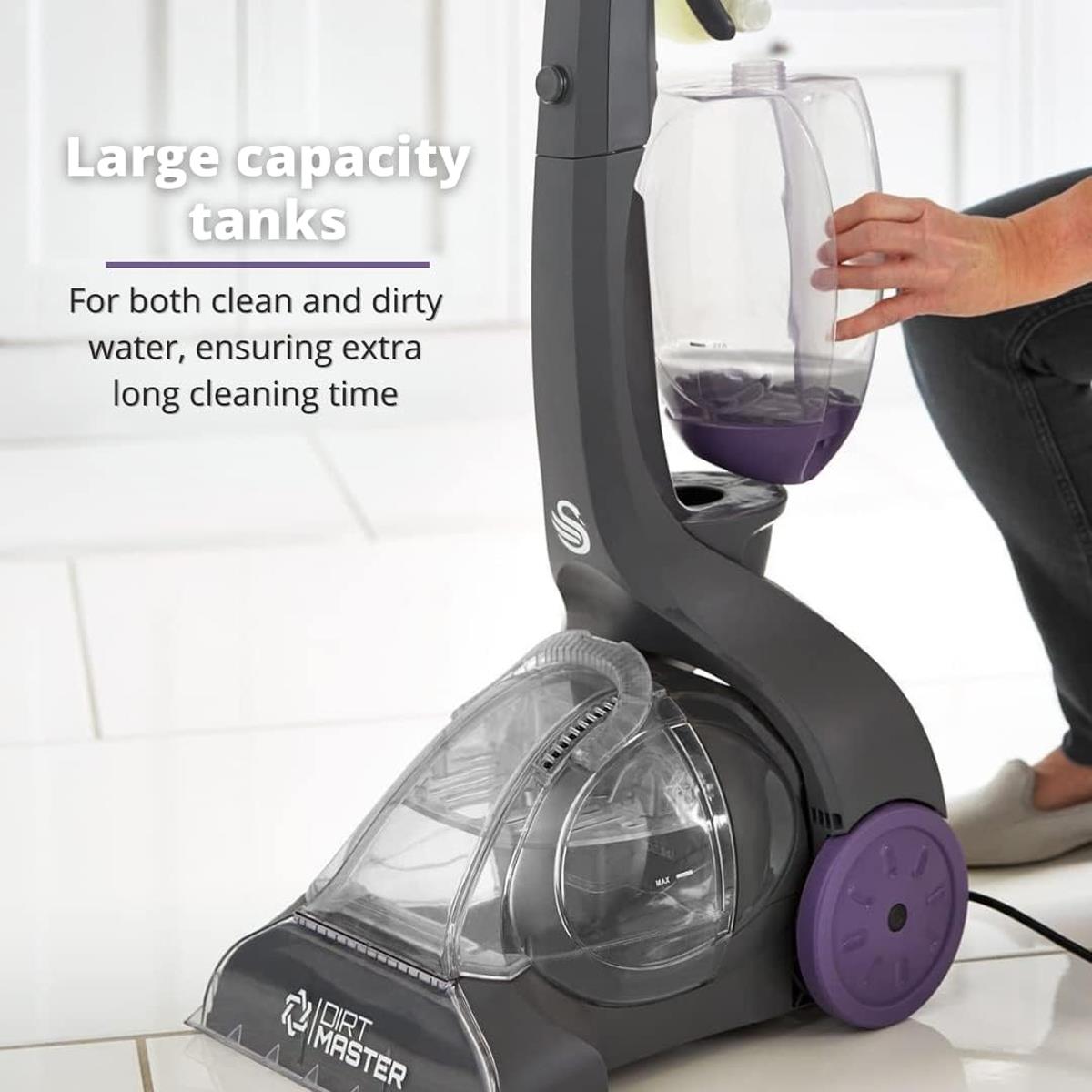 Swan Dirtmaster Carpet Washer 550W Wet Cleaner 3L Clean Tank Black With 250ml Solution - Image 5