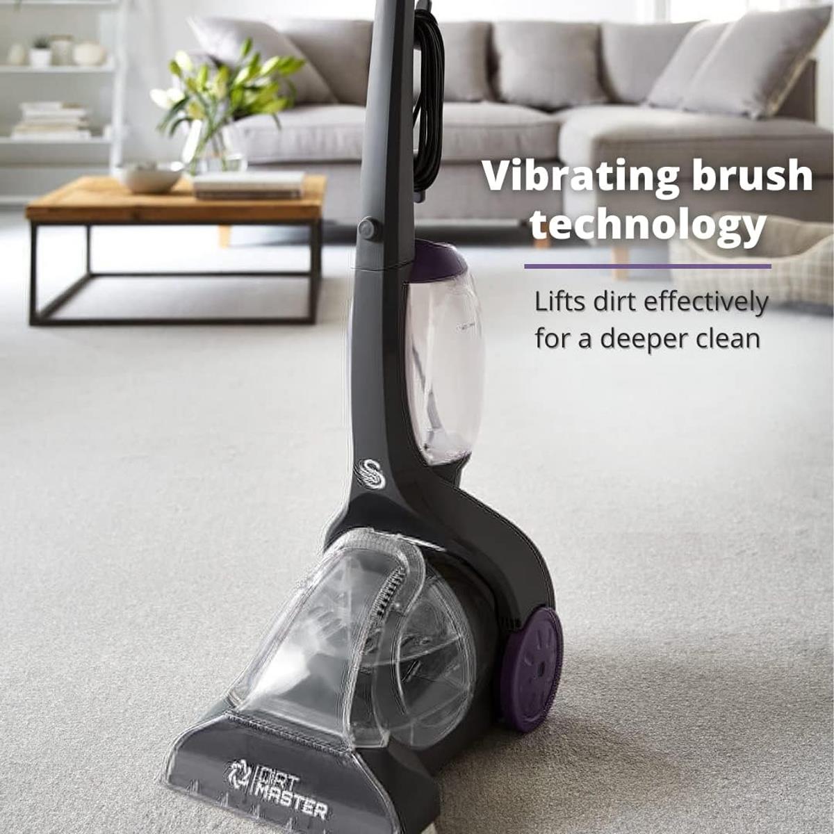 Swan Dirtmaster Carpet Washer 550W Wet Cleaner 3L Clean Tank Black With 250ml Solution - Image 6