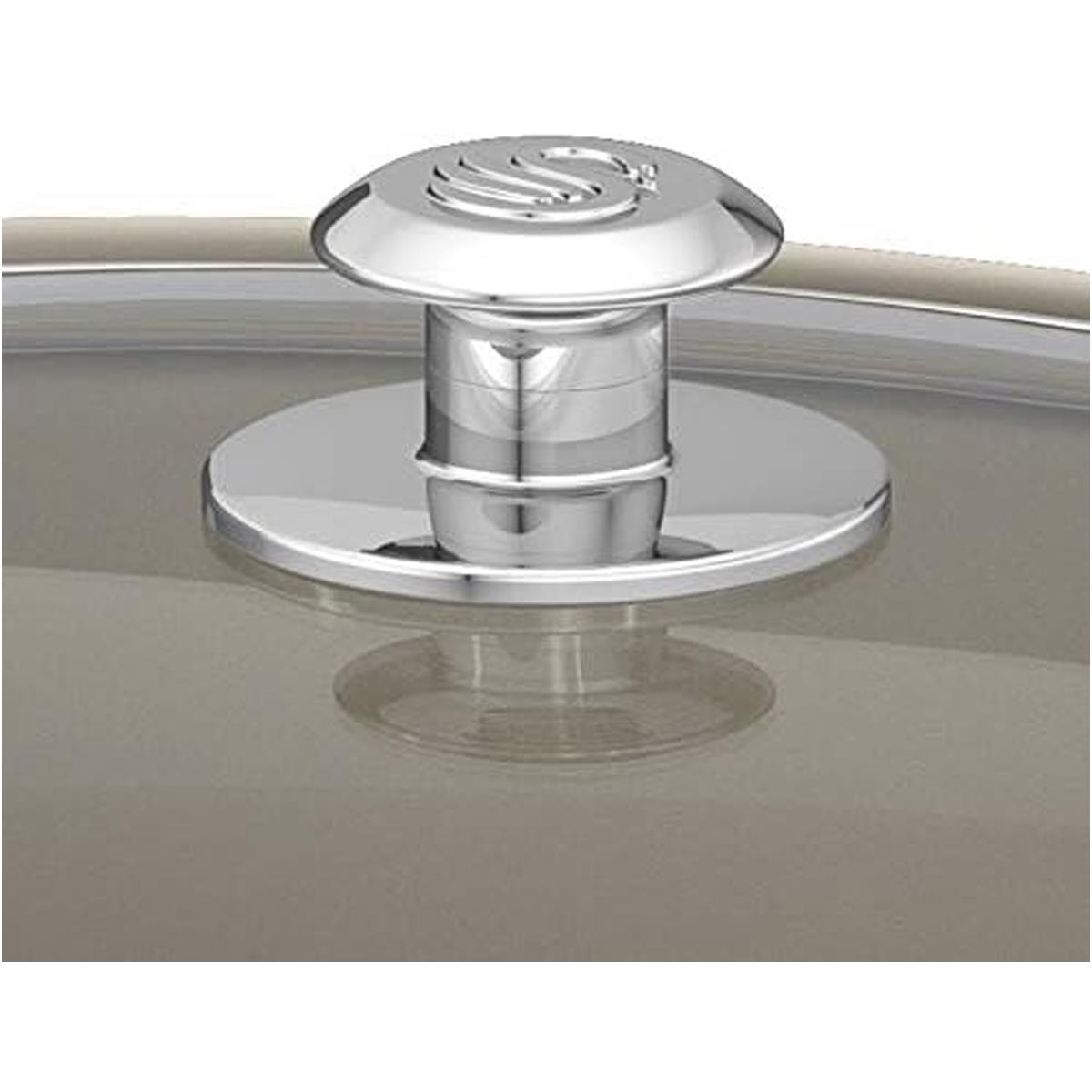 Swan Retro Slow Cooker 6.5L 320W Blue Ceramic Pot 3 Settings Keep Warm Dishwasher Safe - Image 5
