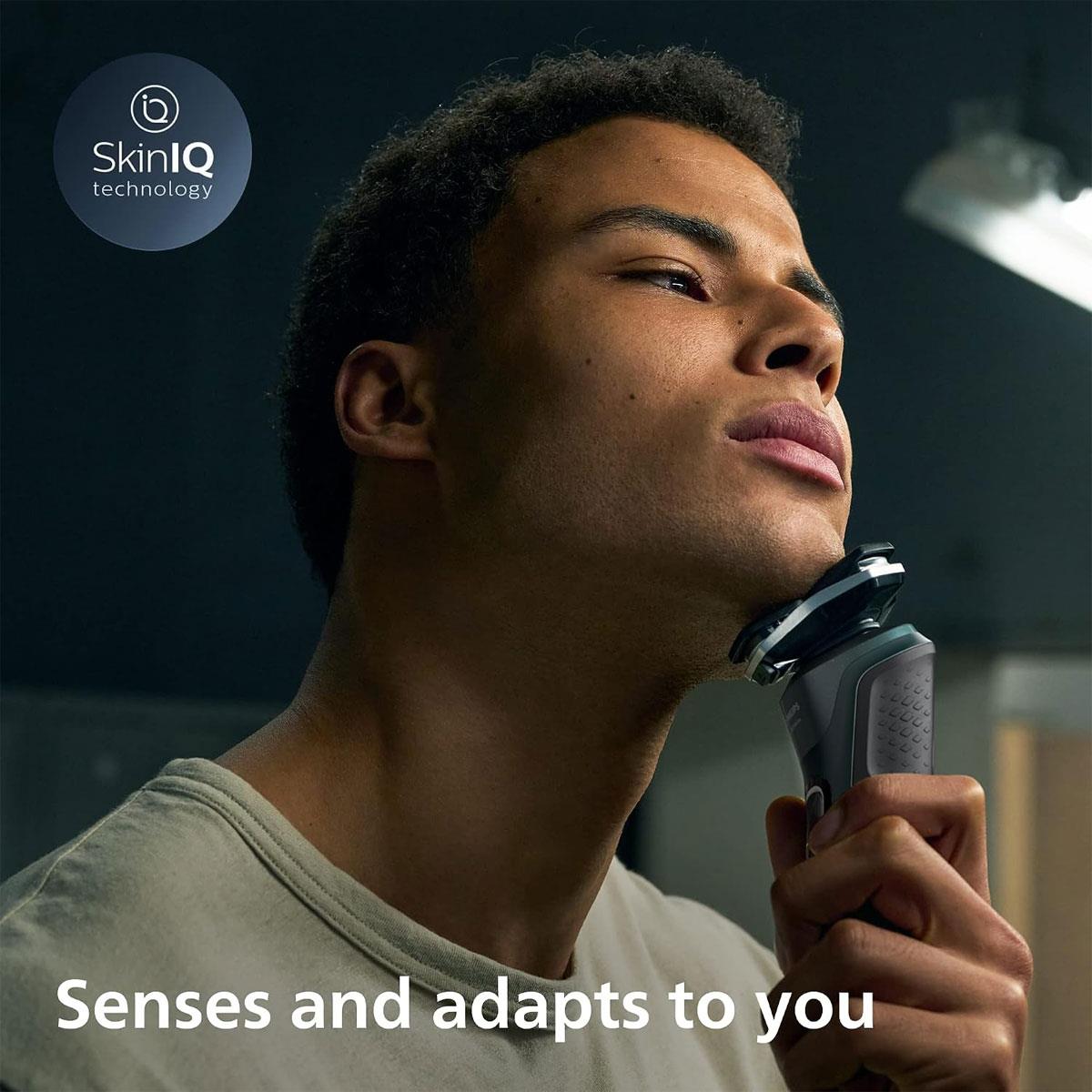 Philips Series 5000 Wet & Dry Electric Shaver for Men SteelPrecision Blades 60-Min Cordless Charging Stand Dark Green - Image 3