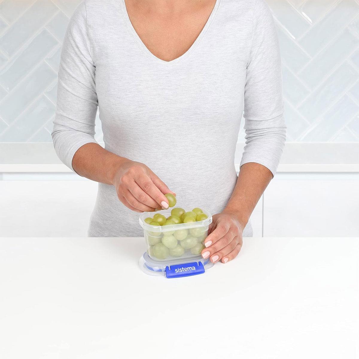 Sistema Klip It Plus Rectangular Food Storage Container 180ml Polypropylene Transparent Airtight Clip-On - Image 2