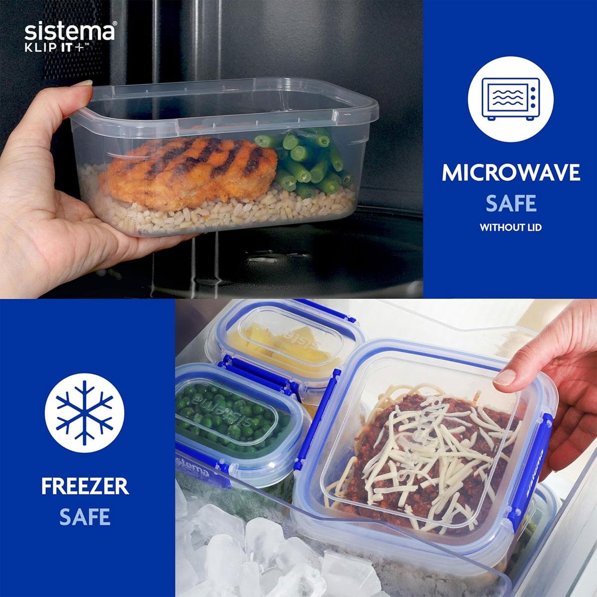 Sistema Klip It Plus Rectangular Food Storage Container 180ml Polypropylene Transparent Airtight Clip-On - Image 7