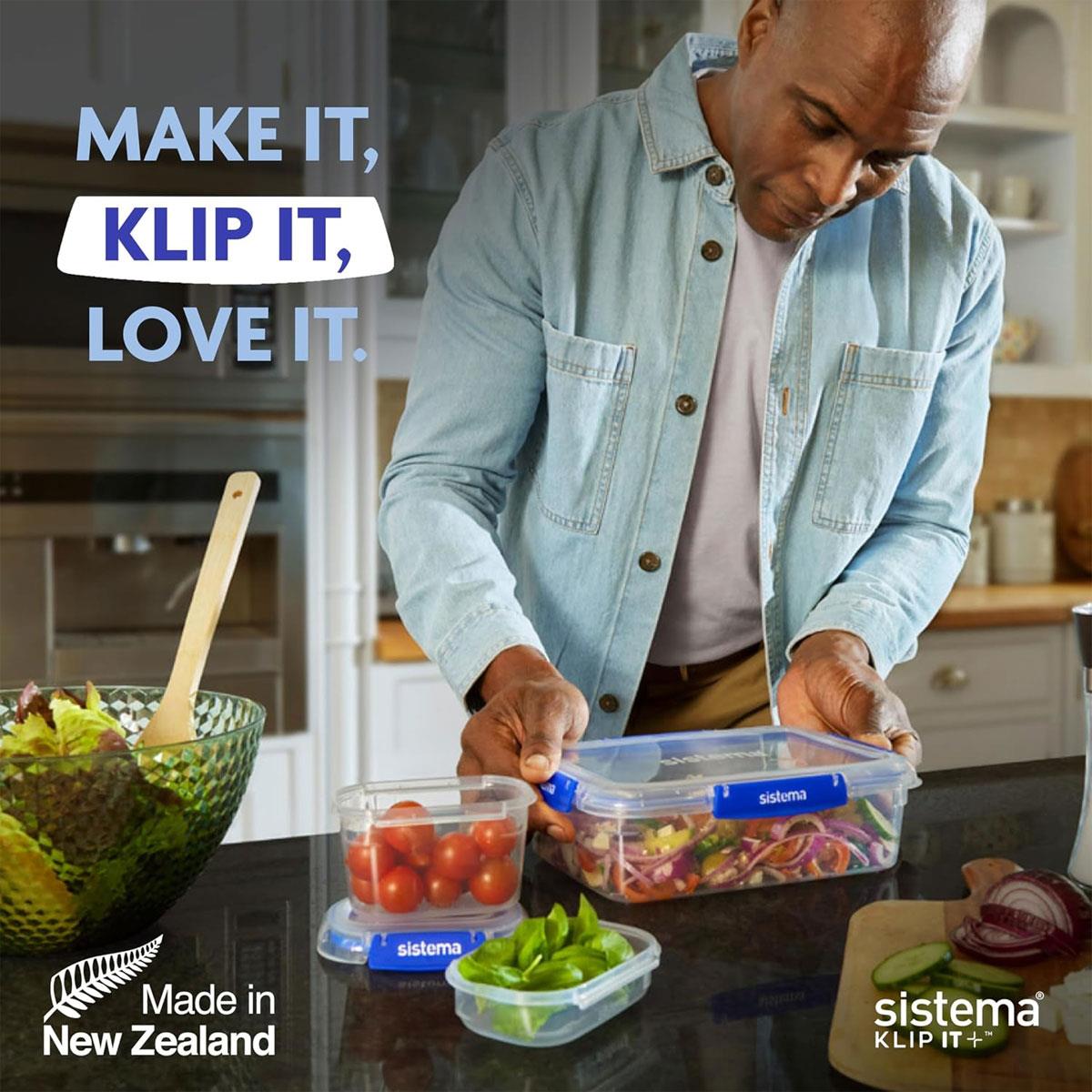 Sistema Klip It Plus Rectangular Food Storage Container 180ml Polypropylene Transparent Airtight Clip-On - Image 9