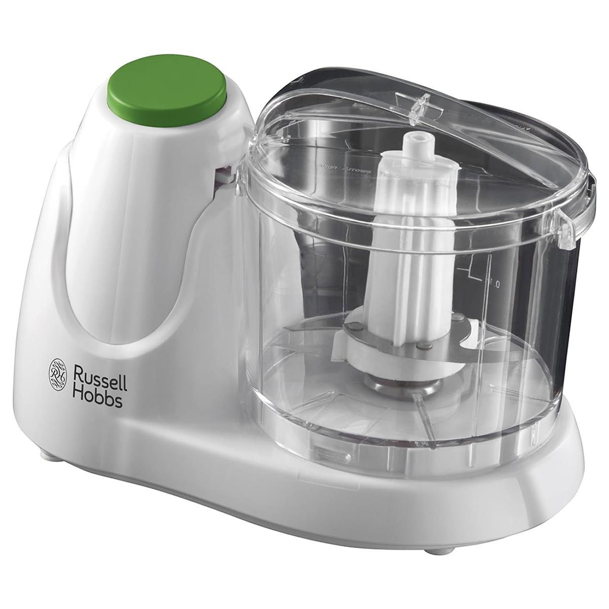 Russell Hobbs Food Collection Electric Mini Chopper 500ml 130W Food Processor With Bowl And Blade White