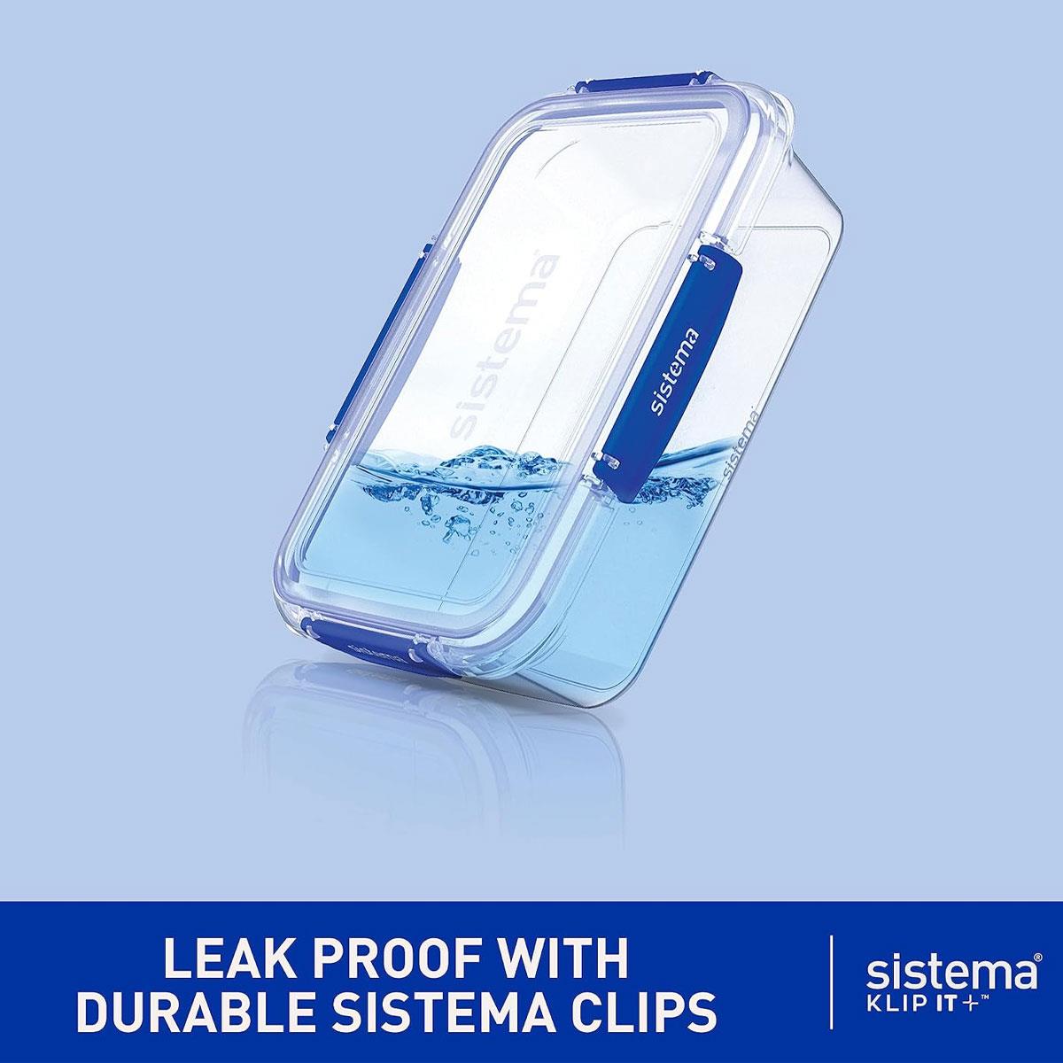 Sistema KLIP IT PLUS Airtight Food Storage Container Set 2.2 Lm 1 L & 400 ml Clear 6 Piece - Image 3