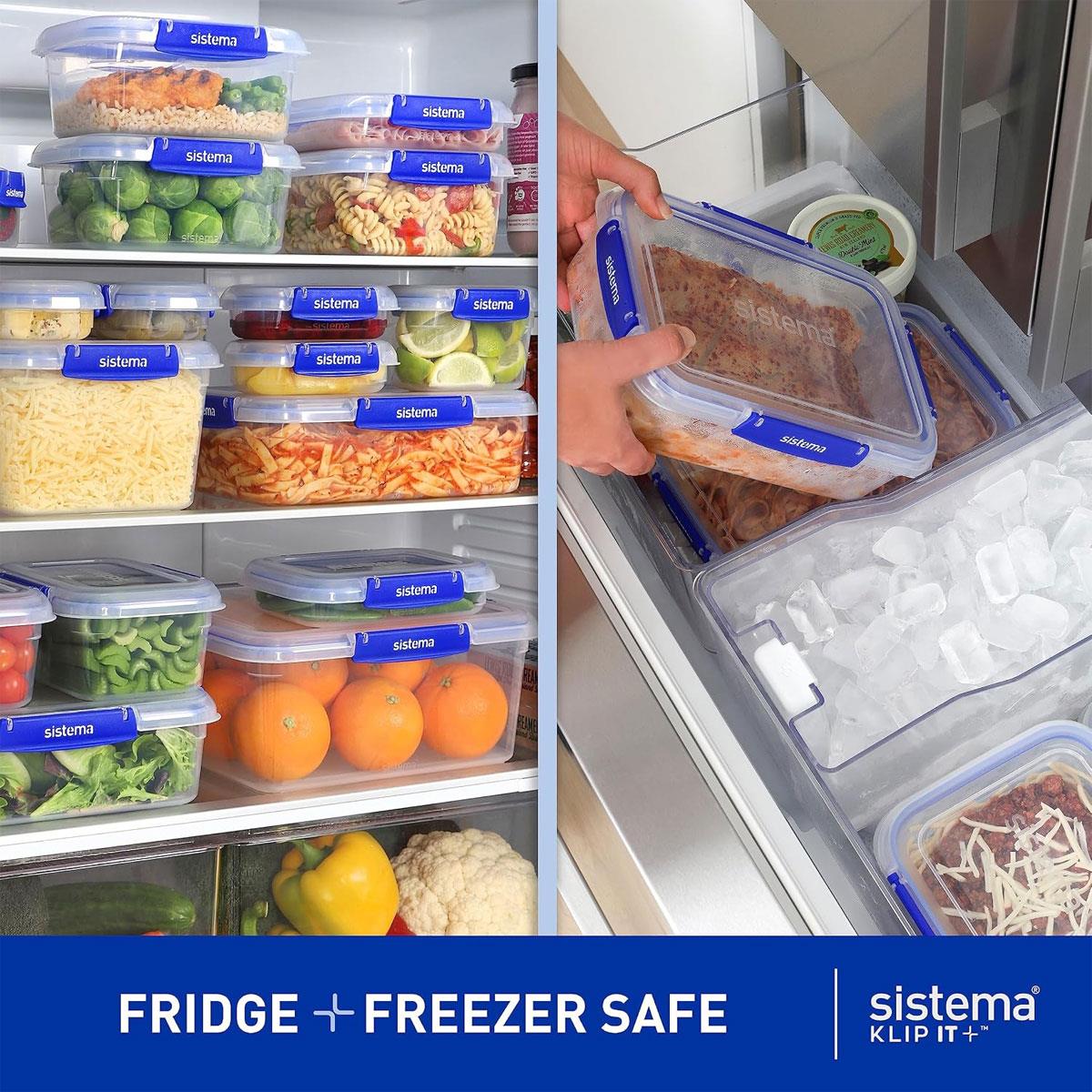 Sistema KLIP IT PLUS Airtight Food Storage Container Set 2.2 Lm 1 L & 400 ml Clear 6 Piece - Image 4