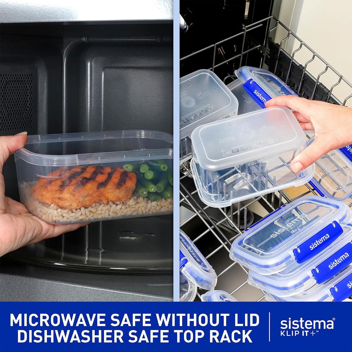 Sistema KLIP IT PLUS Airtight Food Storage Container Set 2.2 Lm 1 L & 400 ml Clear 6 Piece - Image 5