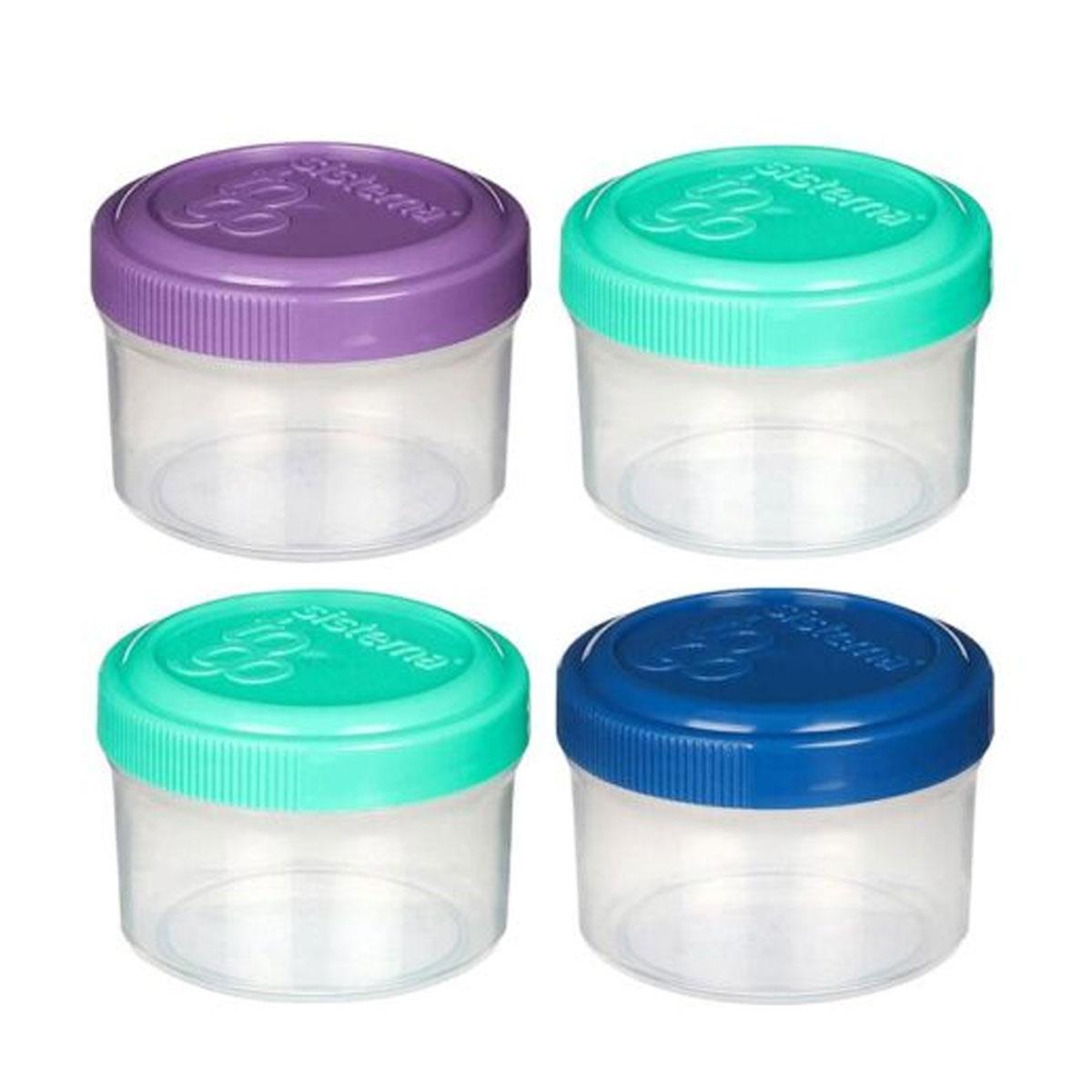 Sistema TO GO Dressing Pots 35ml Food Storage Containers with Screw Lids Set of 4 Assorted Colours - Image 3
