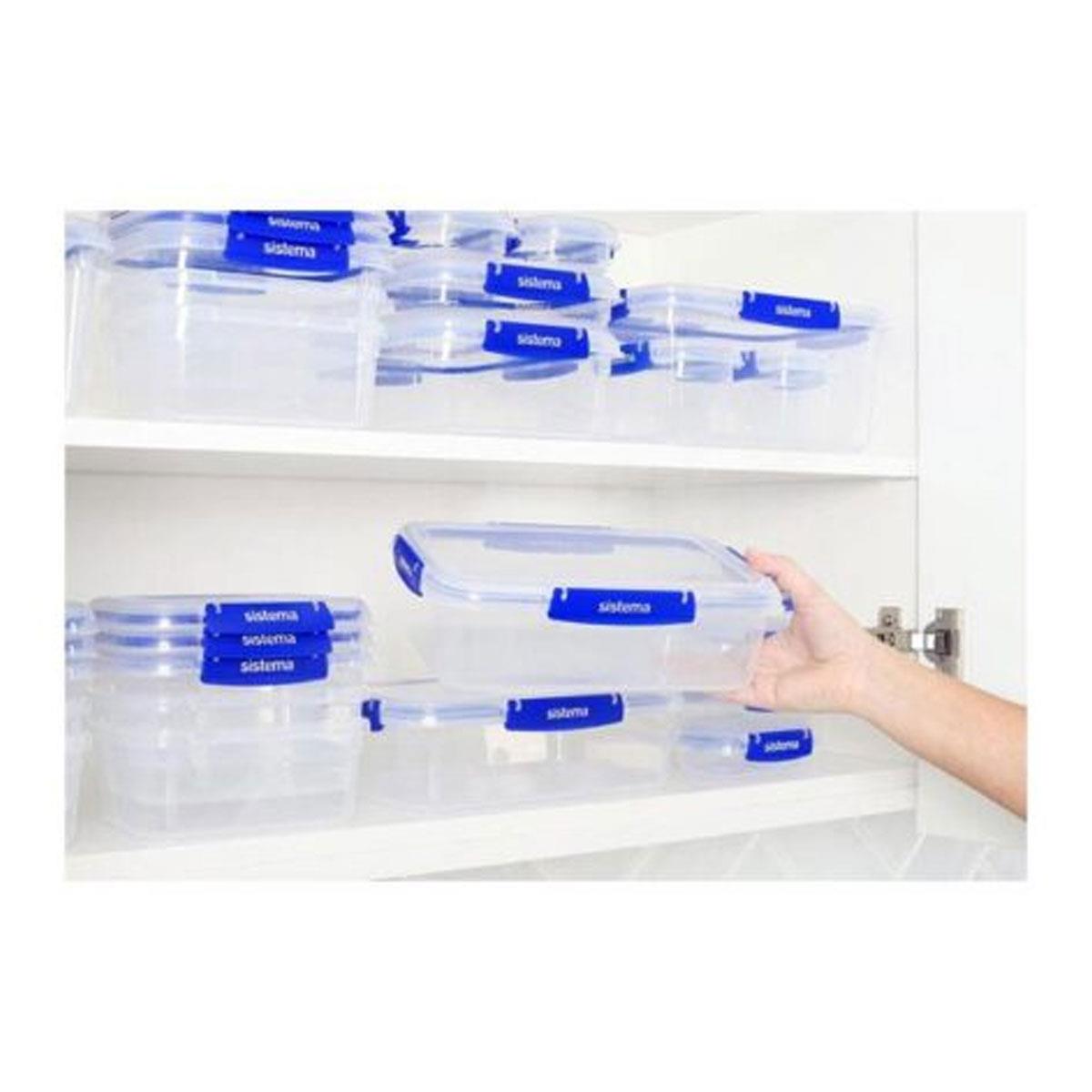 Sistema KLIP IT PLUS 1L Rectangle Food Storage Container Leakproof Airtight BPA-Free Stackable Clear - Image 3