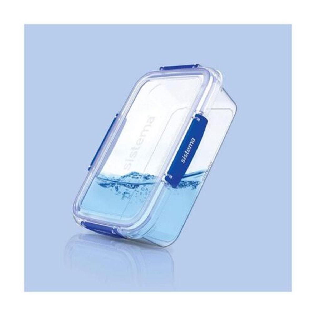 Sistema KLIP IT PLUS 1L Rectangle Food Storage Container Leakproof Airtight BPA-Free Stackable Clear - Image 5