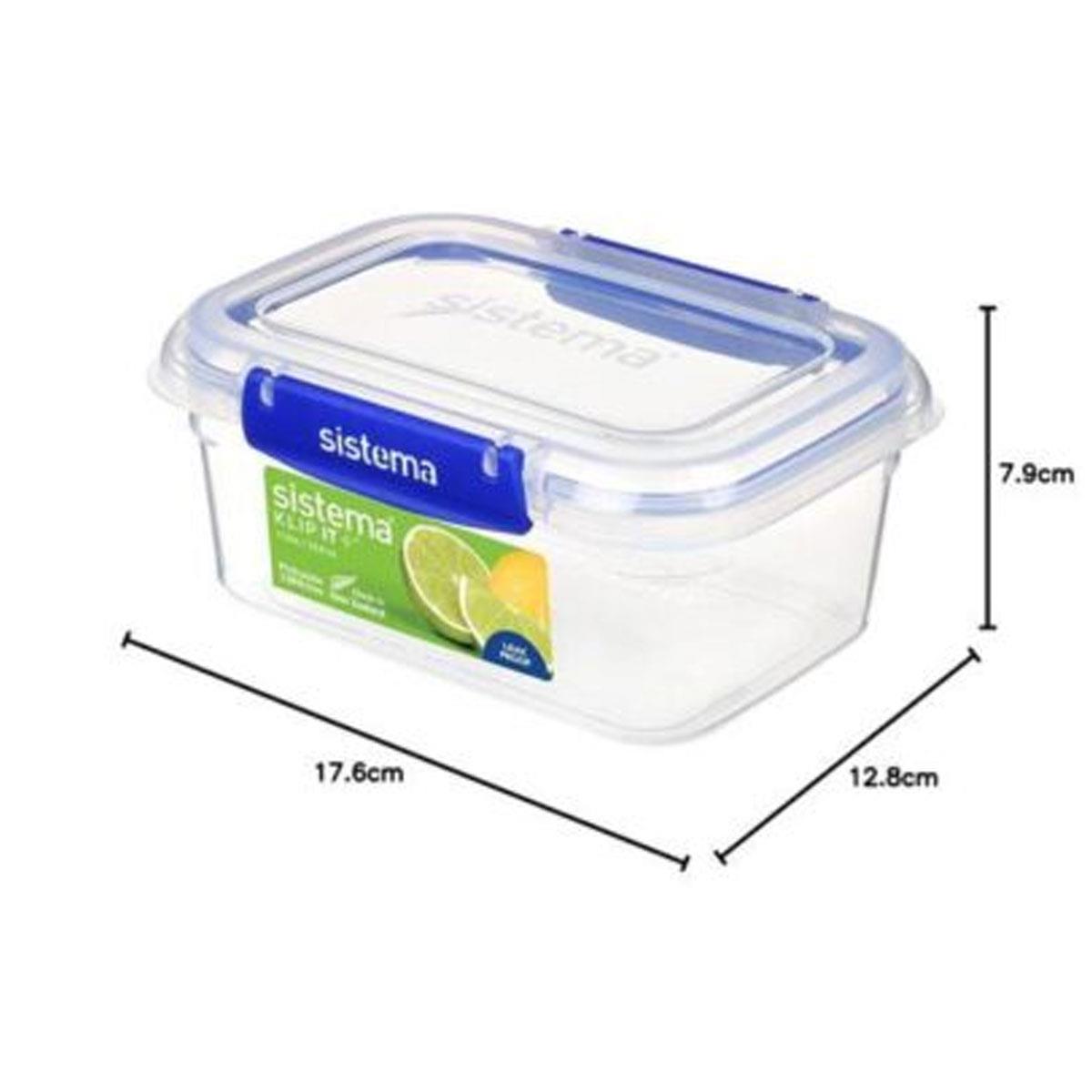 Sistema KLIP IT PLUS 1L Rectangle Food Storage Container Leakproof Airtight BPA-Free Stackable Clear - Image 6