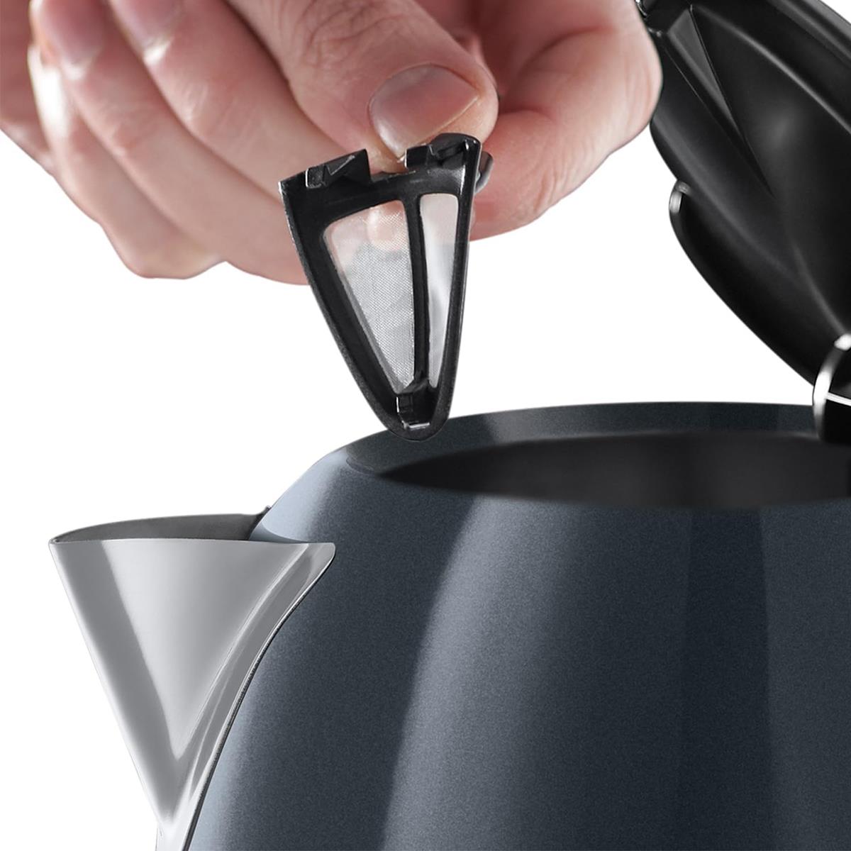 Russell Hobbs Colours Plus Electric Jug Kettle 1.7L, 3000W Stainless Steel, Cordless Storm Grey - Image 3
