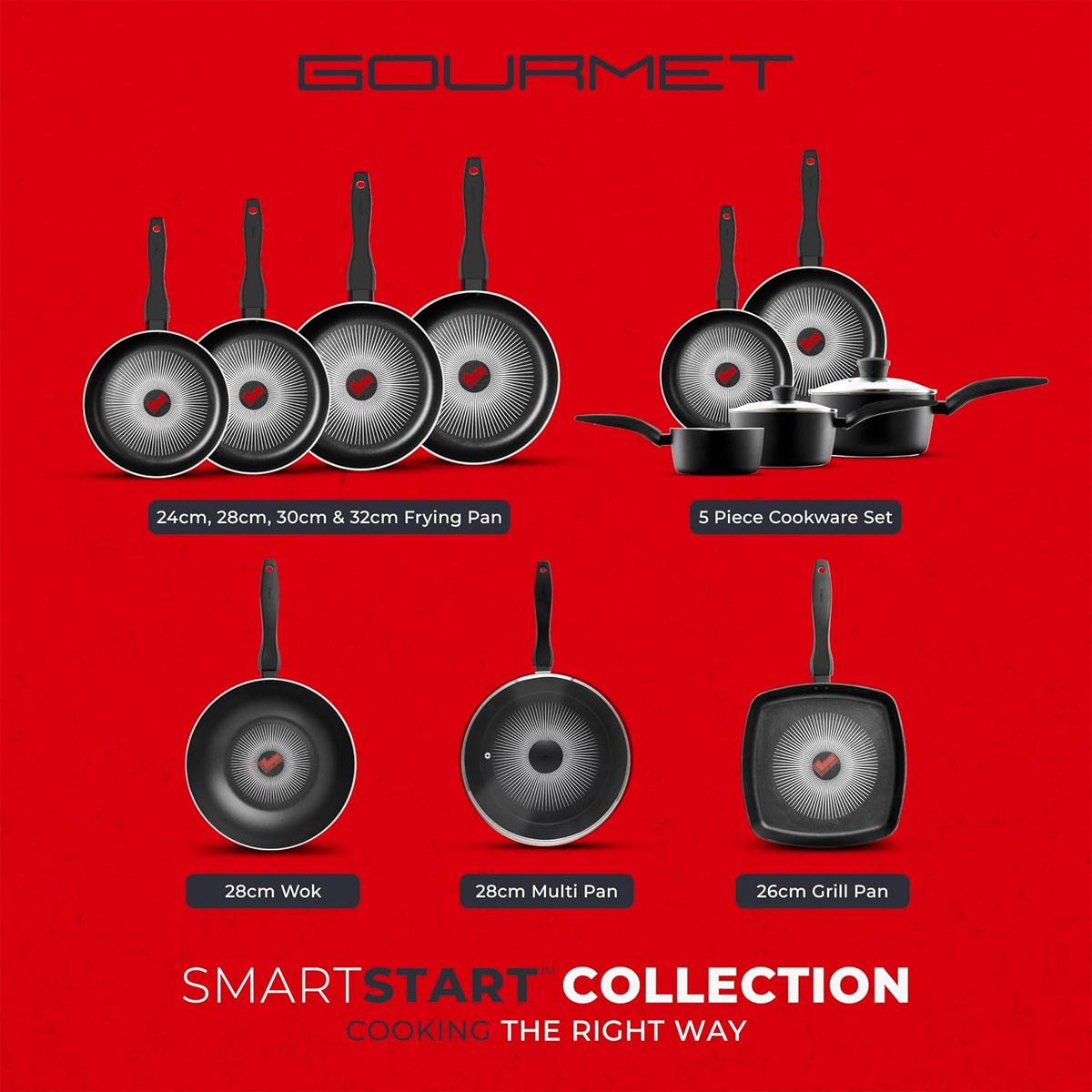 Tower SmartStart Gourmet 26cm Aluminium Grill Pan Aeroglide Non-Stick Induction Compatible Oven Safe Black - Image 11