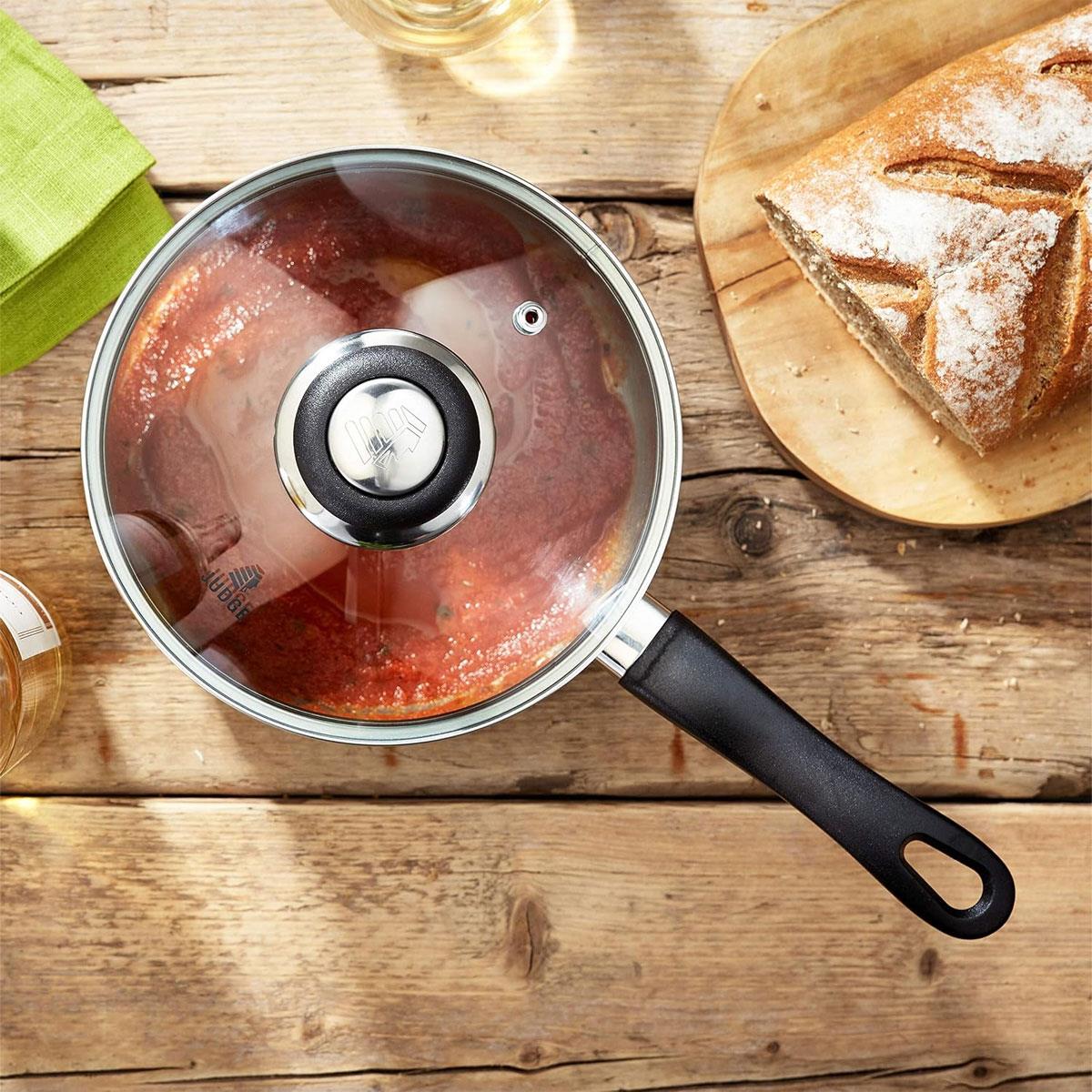 Judge Vista Stainless Steel Saucepan 20cm 2.1L with Glass Lid Induction Ready Oven Safe Silver - Image 4