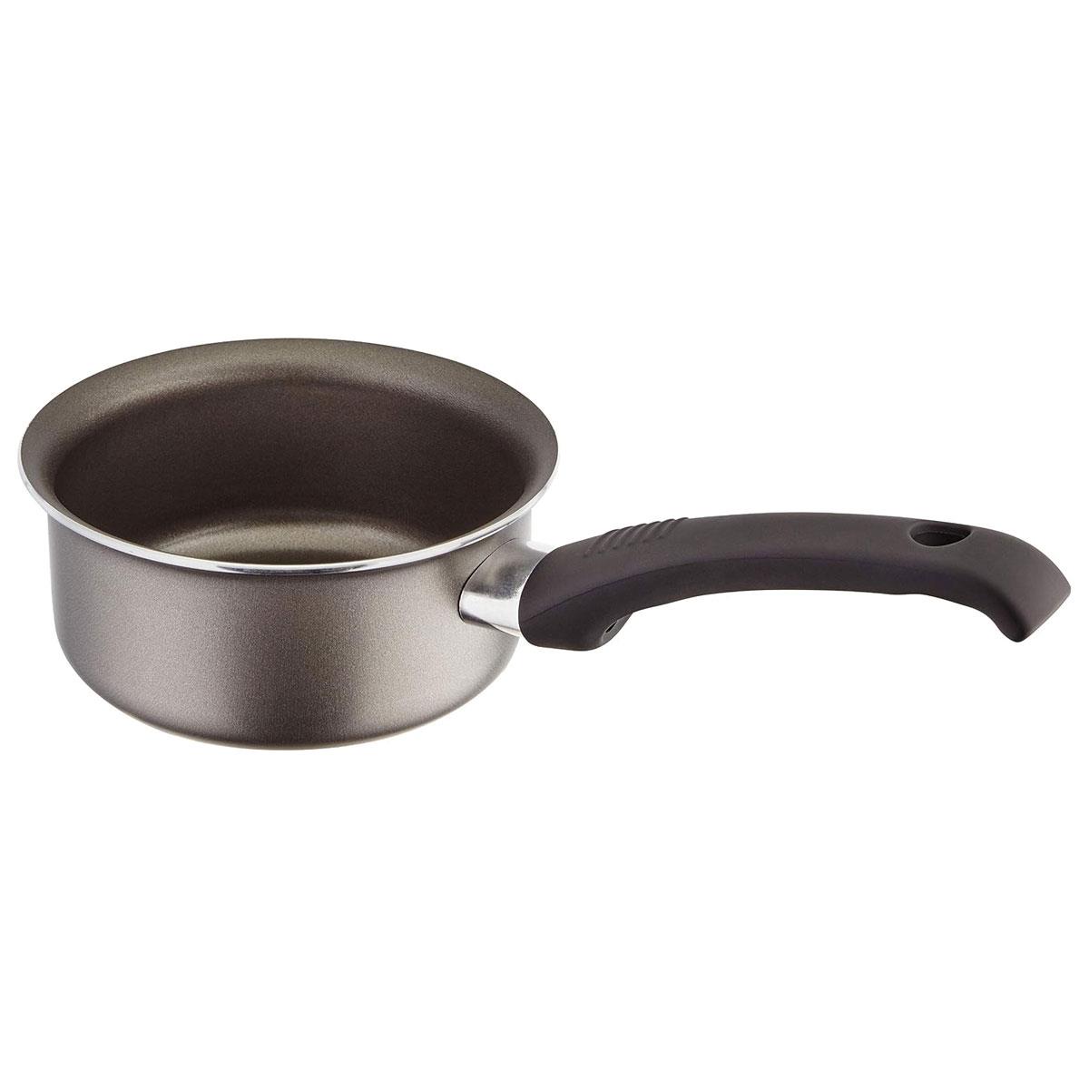 Judge Everyday Non-Stick Milk Pan 14cm 800ml Aluminium Teflon Coating Pewter Stay-Cool Handle