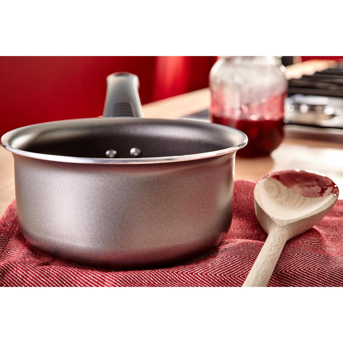 Judge Everyday Non-Stick Milk Pan 14cm 800ml Aluminium Teflon Coating Pewter Stay-Cool Handle - Image 2