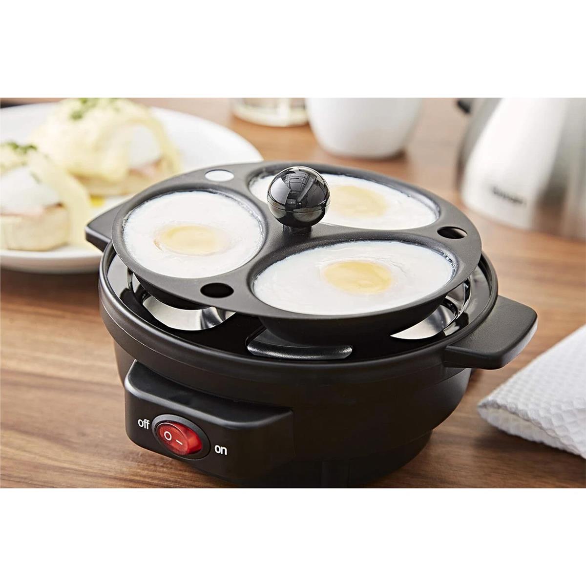 Swan Egg Boiler And Poacher 7 Egg Capacity 350W 3 Cook Settings Stainless Steel Measuring Cup And Poacher - Image 6