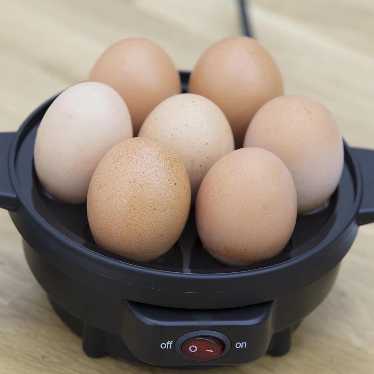 Swan Egg Boiler And Poacher 7 Egg Capacity 350W 3 Cook Settings Stainless Steel Measuring Cup And Poacher - Image 11
