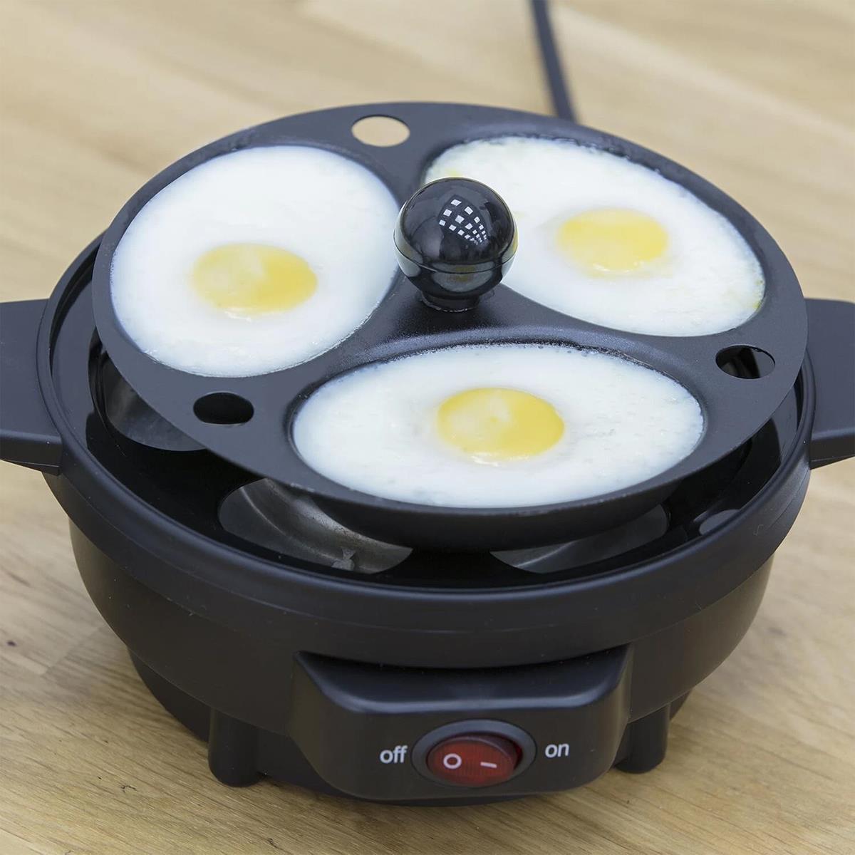 Swan Egg Boiler And Poacher 7 Egg Capacity 350W 3 Cook Settings Stainless Steel Measuring Cup And Poacher - Image 12