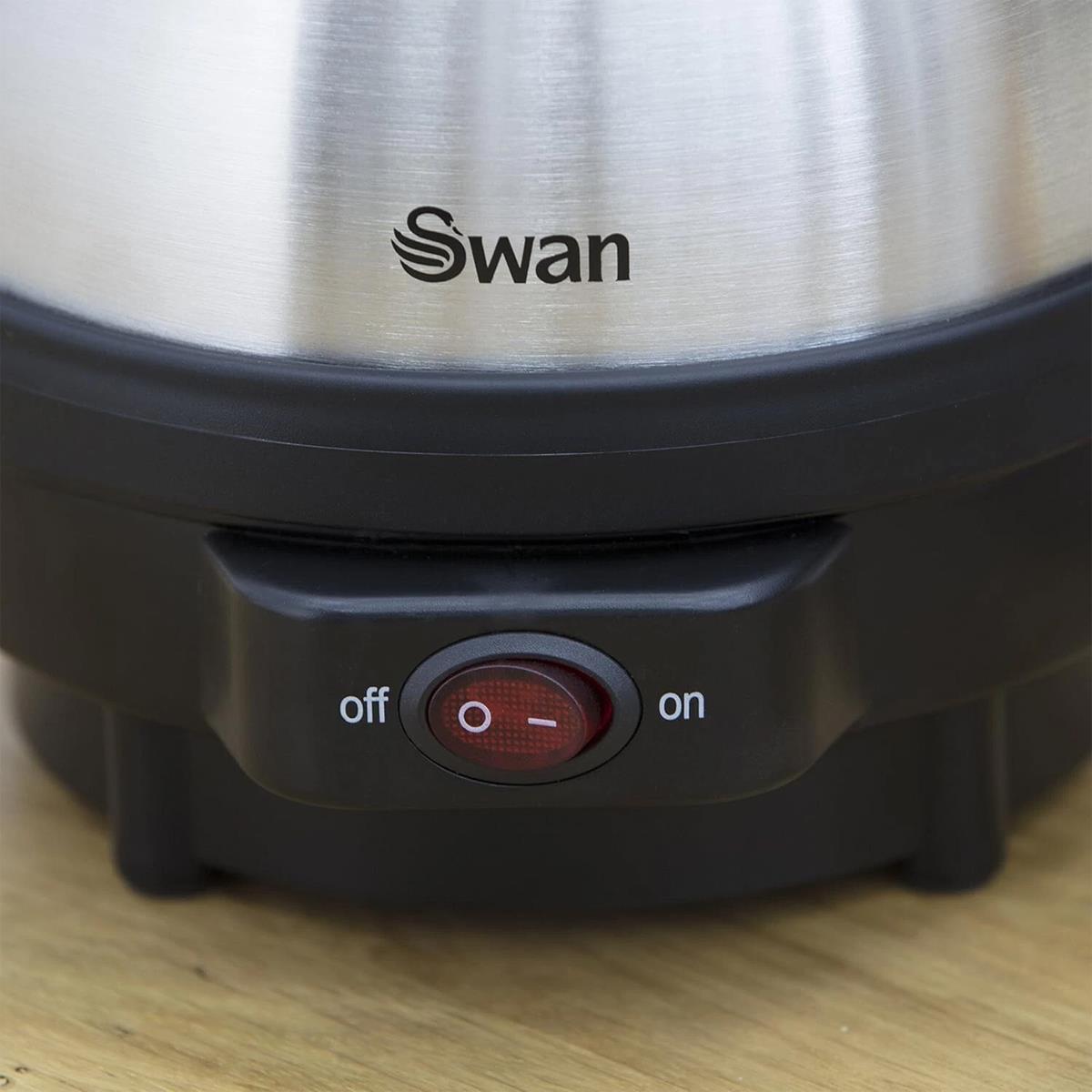Swan Egg Boiler And Poacher 7 Egg Capacity 350W 3 Cook Settings Stainless Steel Measuring Cup And Poacher - Image 13