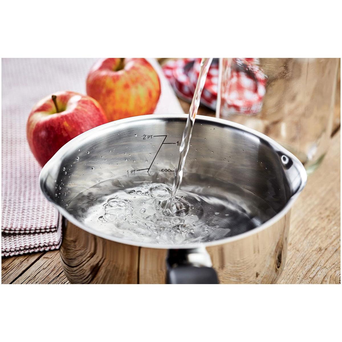 Judge Vista 5 Piece Stainless Steel Cookware Set 14cm Milk Pan 16/18/20cm Saucepans & 26cm Frying Pan Induction Ready - Image 4