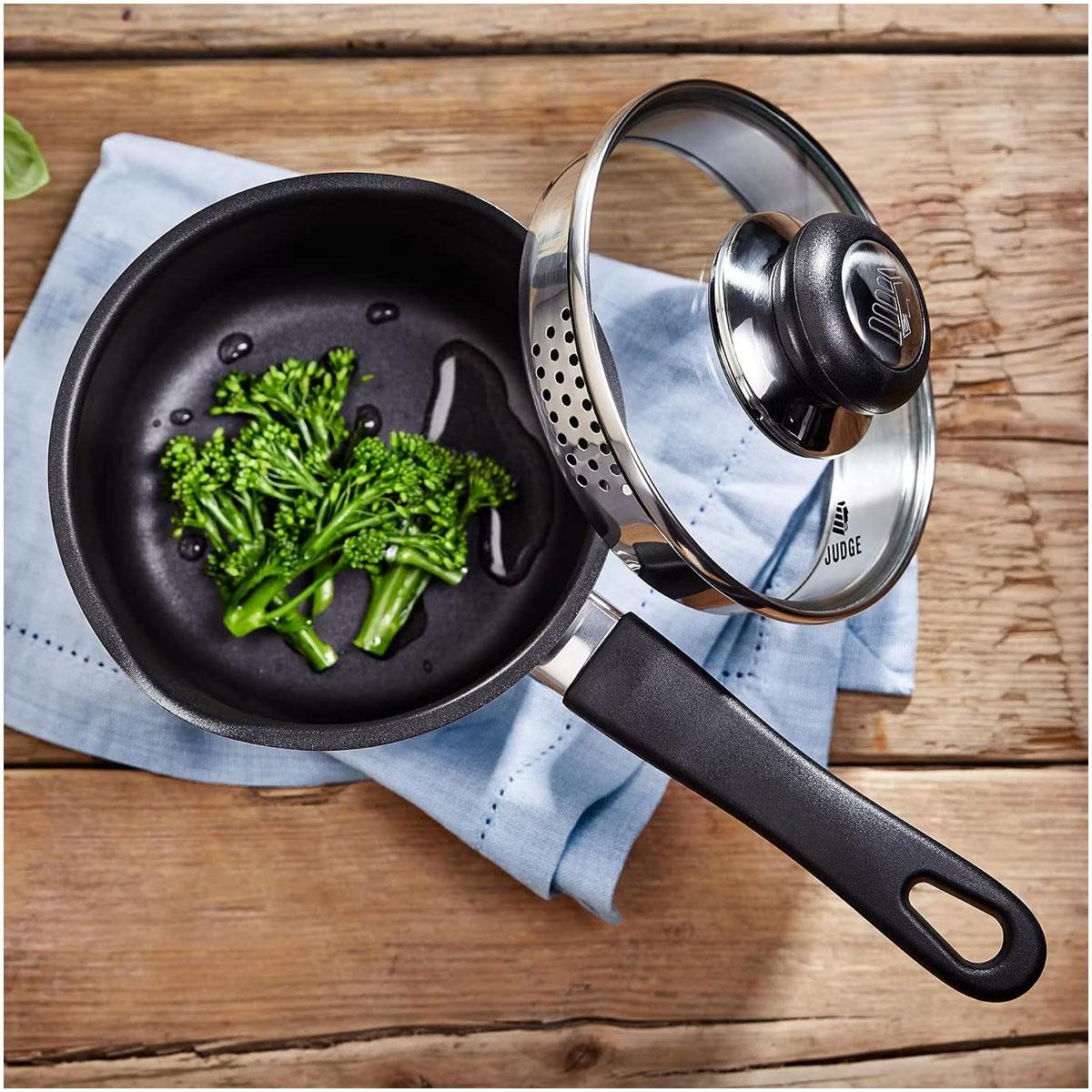 Judge Vista 5 Piece Stainless Steel Cookware Set 14cm Milk Pan 16/18/20cm Saucepans & 26cm Frying Pan Induction Ready - Image 6