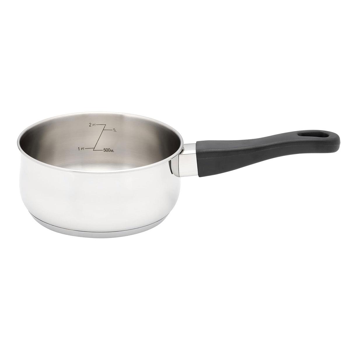 Judge Vista Stainless Steel Saucepan 16cm 1L Silver Induction Compatible Stay-Cool Handle Dishwasher & Oven Safe Without Lid