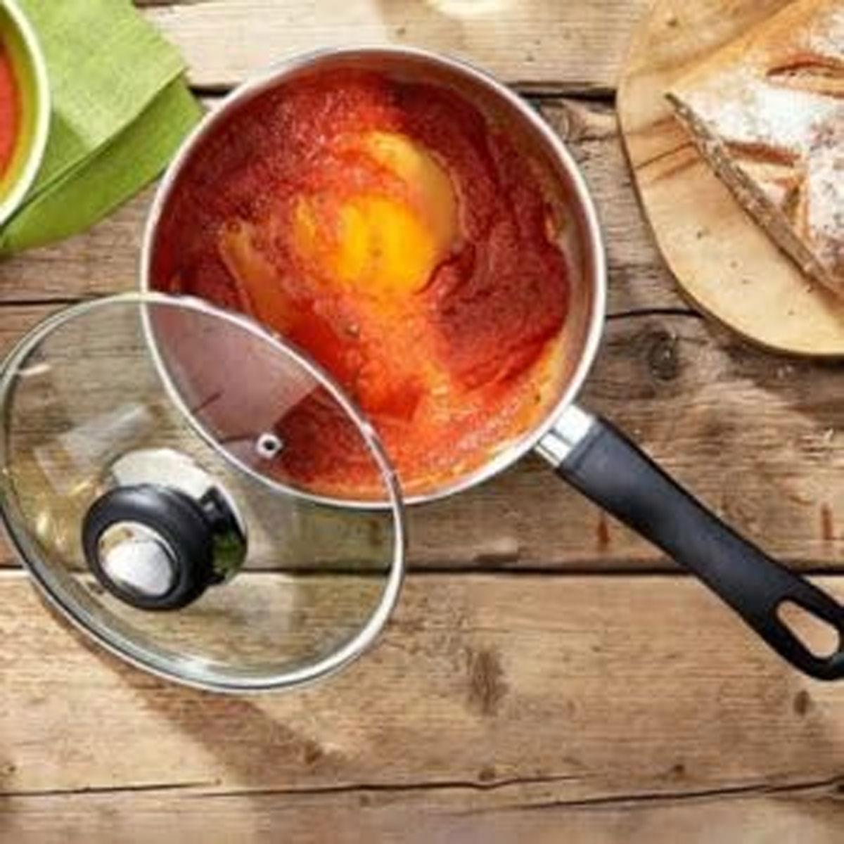 Judge Vista Stainless Steel Saucepan Set 14cm 16cm 18cm with Vented Glass Lids Induction Ready Oven Safe - Image 2