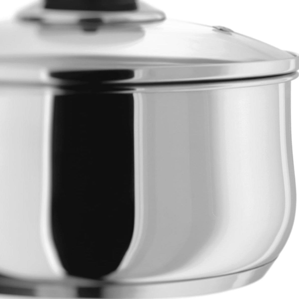 Judge Vista Stainless Steel Saucepan Set 14cm 16cm 18cm with Vented Glass Lids Induction Ready Oven Safe - Image 8