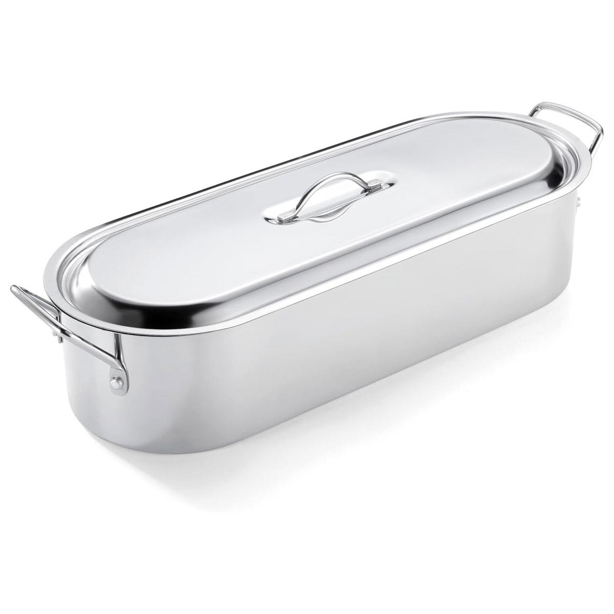 Judge Stainless Steel Fish Poacher 45cm 7.3L Silver with Poaching Rack