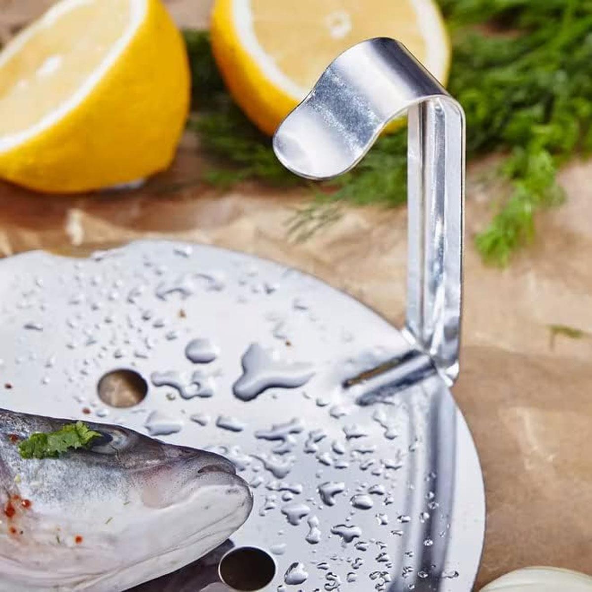 Judge Stainless Steel Fish Poacher 45cm 7.3L Silver with Poaching Rack - Image 2