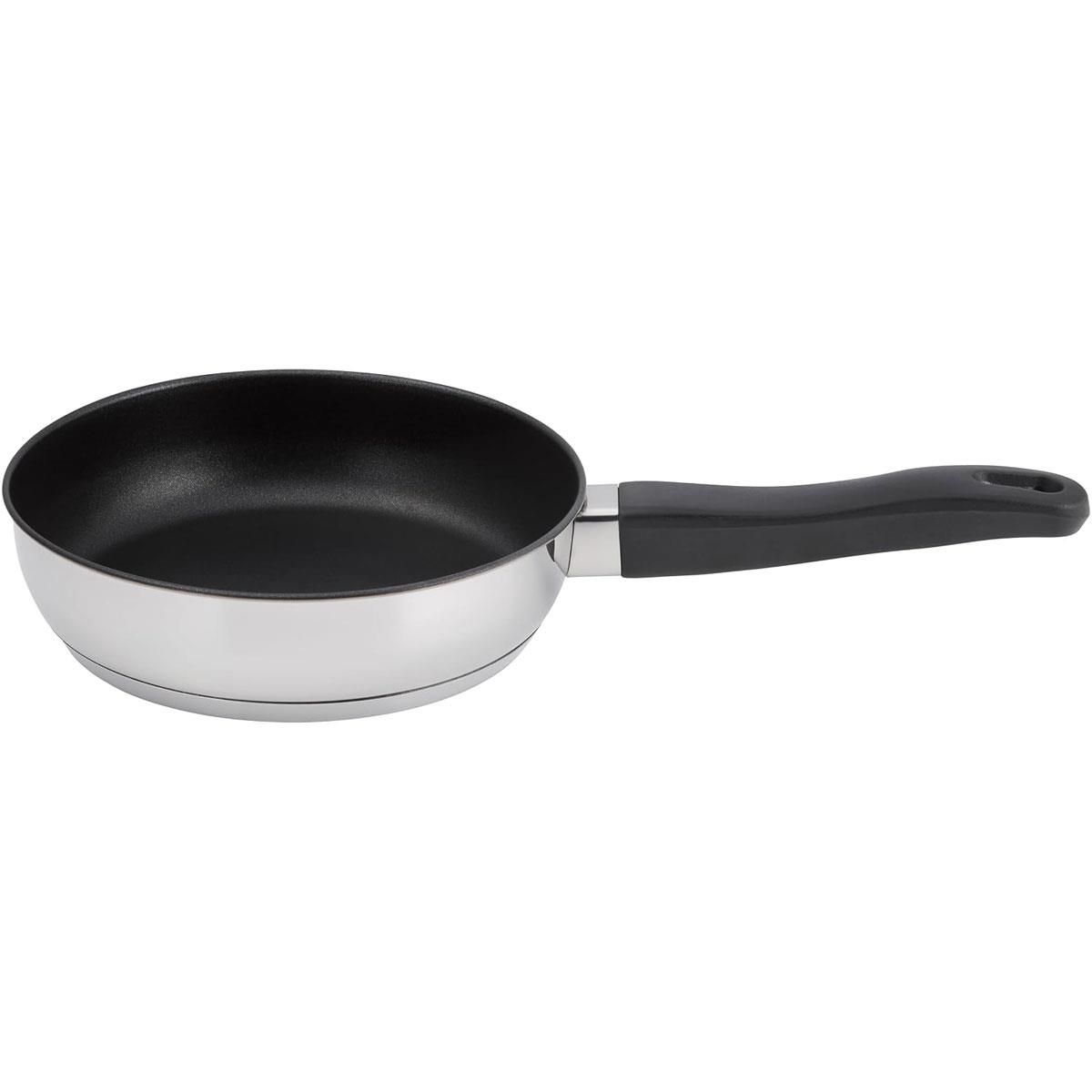 Judge Vista 20cm Non-Stick Stainless Steel Frying Pan Induction Ready Oven Safe to 180°C Silver