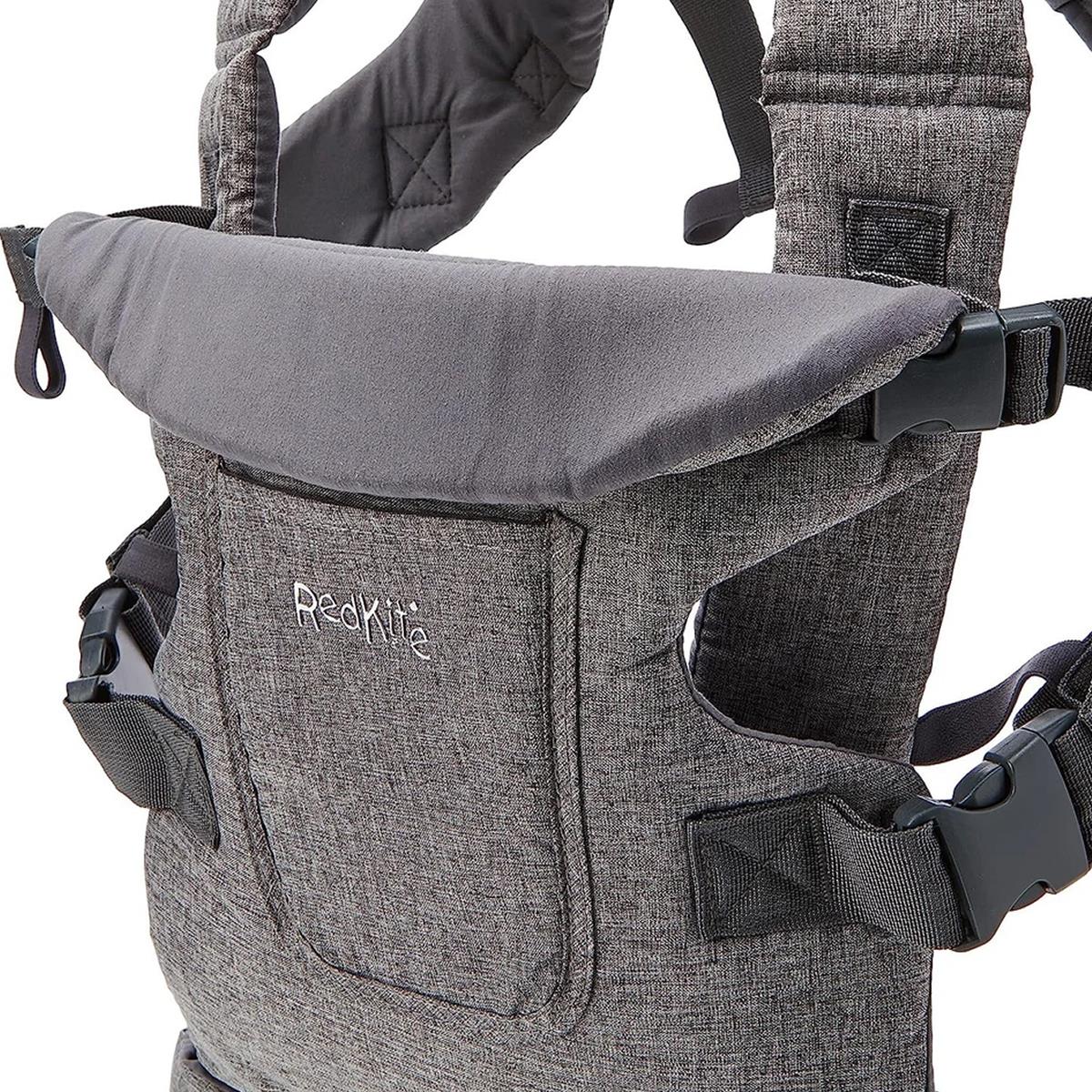 Red Kite Ara Baby Carrier Front And Back Carry Padded Shoulder And Waist Straps Soft Grey - Image 3