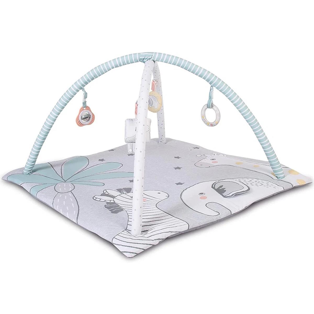 Red Kite Tree Tops Baby Play Gym Padded Floor Mat, Detachable Toy Arch, Teether & Sensory Activity Toys Grey
