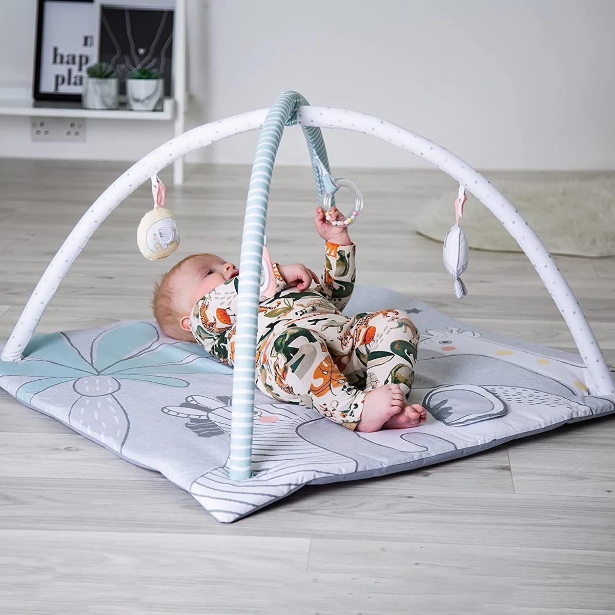Red Kite Tree Tops Baby Play Gym Padded Floor Mat, Detachable Toy Arch, Teether & Sensory Activity Toys Grey - Image 4