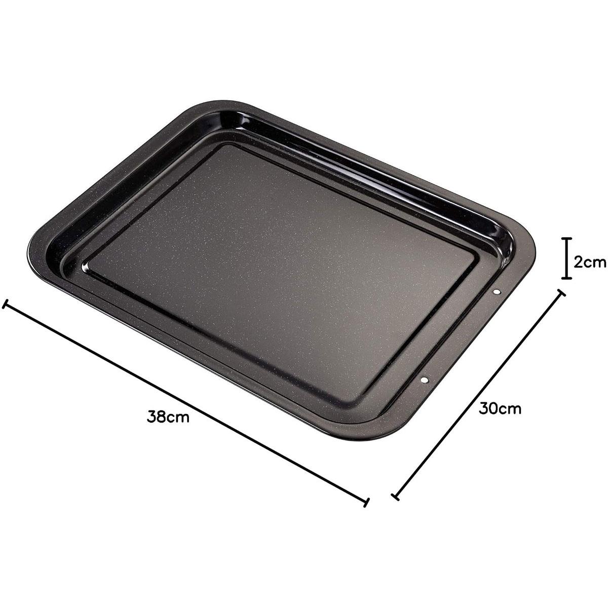 Judge Enamel Baking Tray 38 x 30 x 2 cm Carbon Steel Granite Black - Image 3