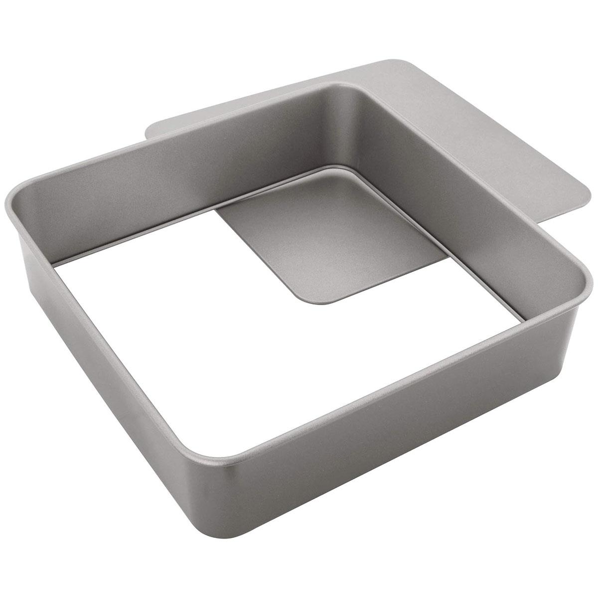 Judge Square Sandwich Cake Tin with Loose Base 0.6mm Carbon Steel 2-Coat Non-Stick Grey Oven Safe to 240°C
