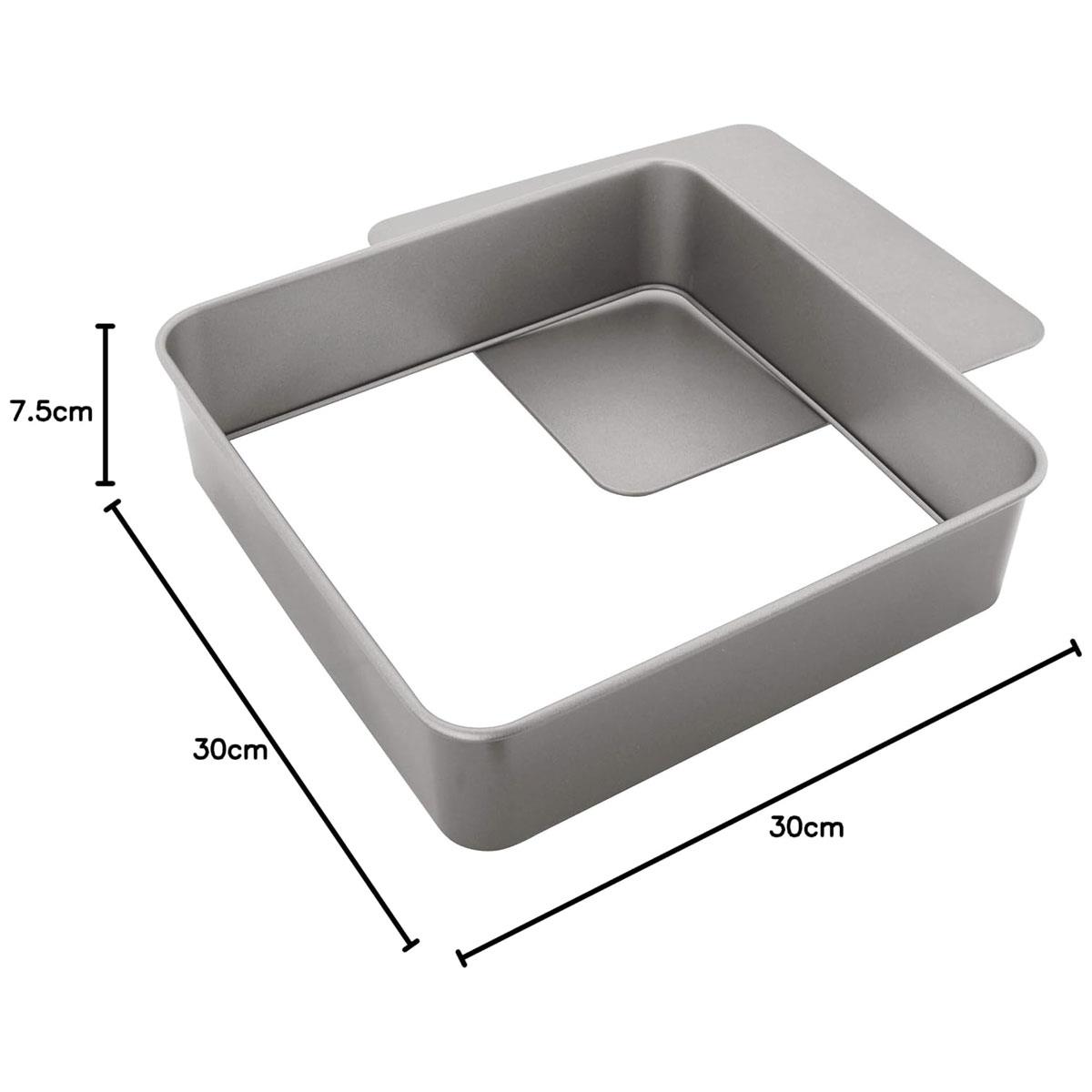 Judge Square Sandwich Cake Tin with Loose Base 0.6mm Carbon Steel 2-Coat Non-Stick Grey Oven Safe to 240°C - Image 3