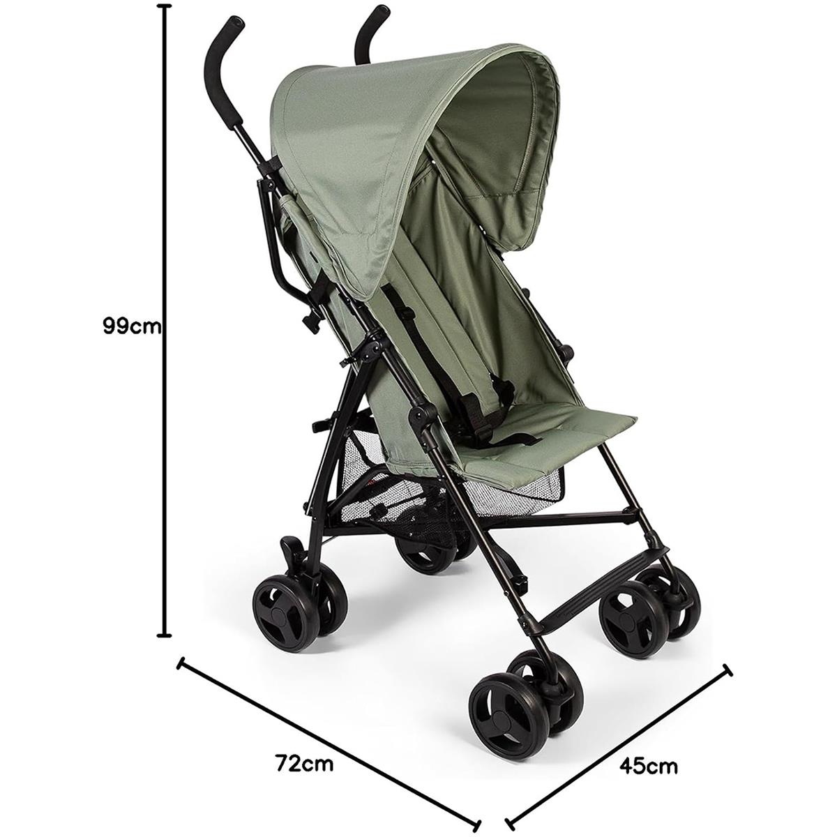 Red Kite Push Me 2U Lightweight Stroller 2-Position Recline, 5-Point Harness And Rain Cover Sage - Image 2