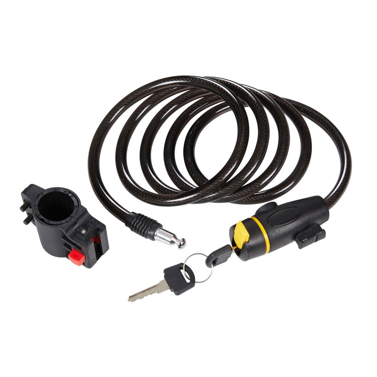 Blue Spot Tools 10mm x 1.8m Braided Steel Locking Cable with Vinyl Coating Black - Image 2