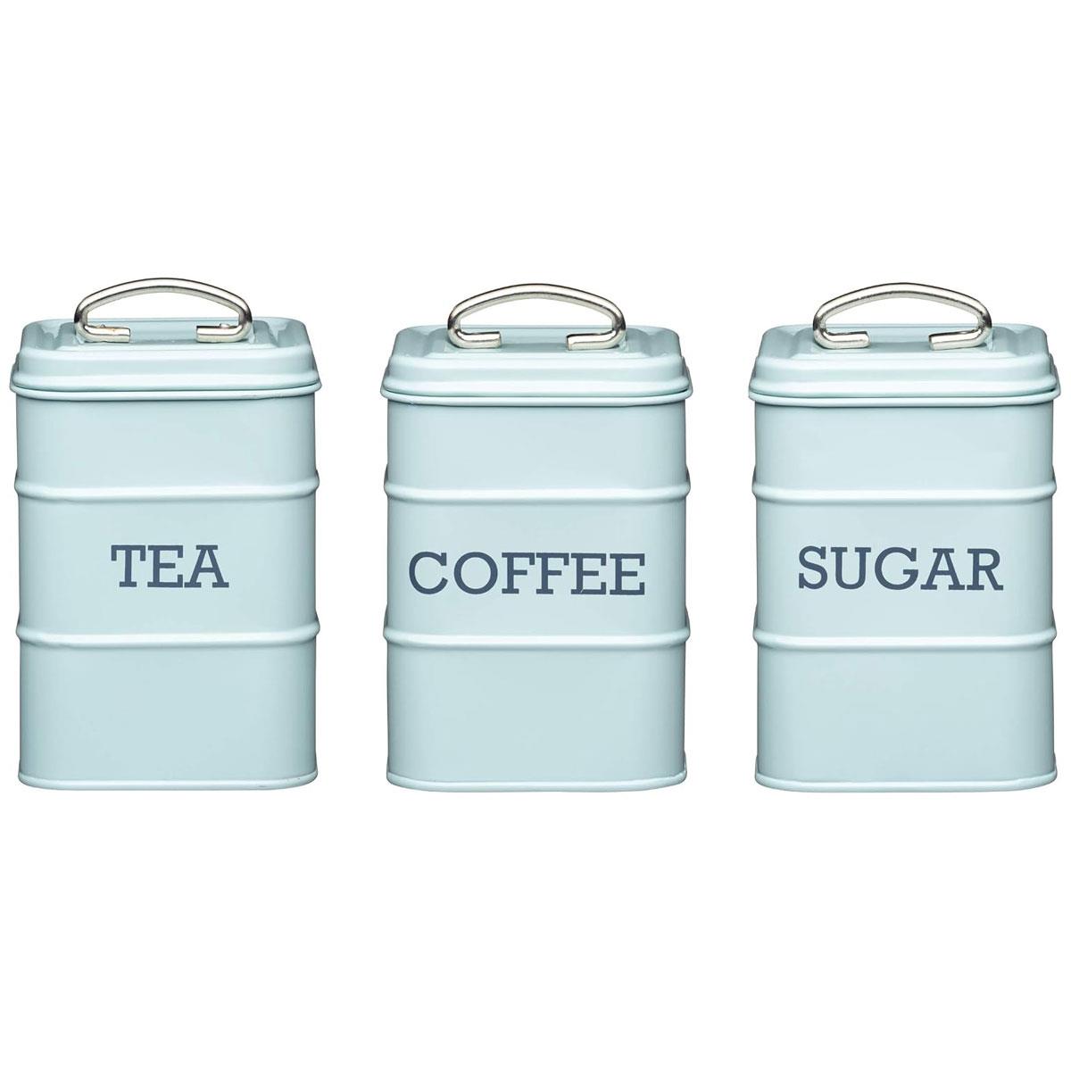 KitchenCraft Tea Caddy Living Nostalgia Carbon Steel Vintage Blue 500ml 11 x 11 x 17cm - Image 4