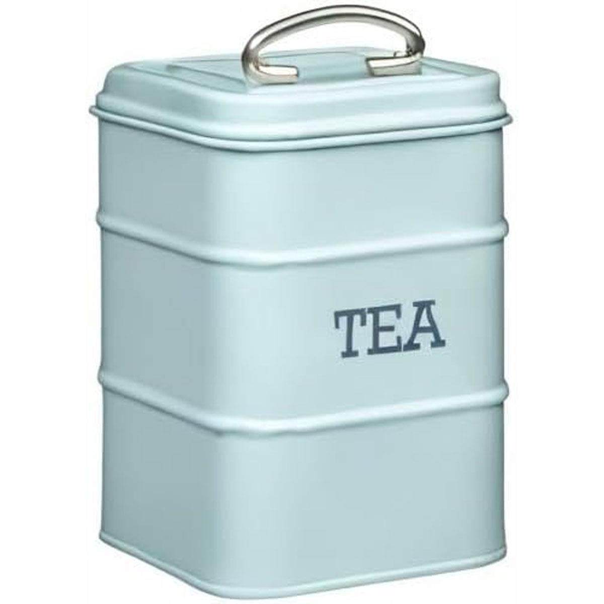 KitchenCraft Tea Caddy Living Nostalgia Carbon Steel Vintage Blue 500ml 11 x 11 x 17cm - Image 6