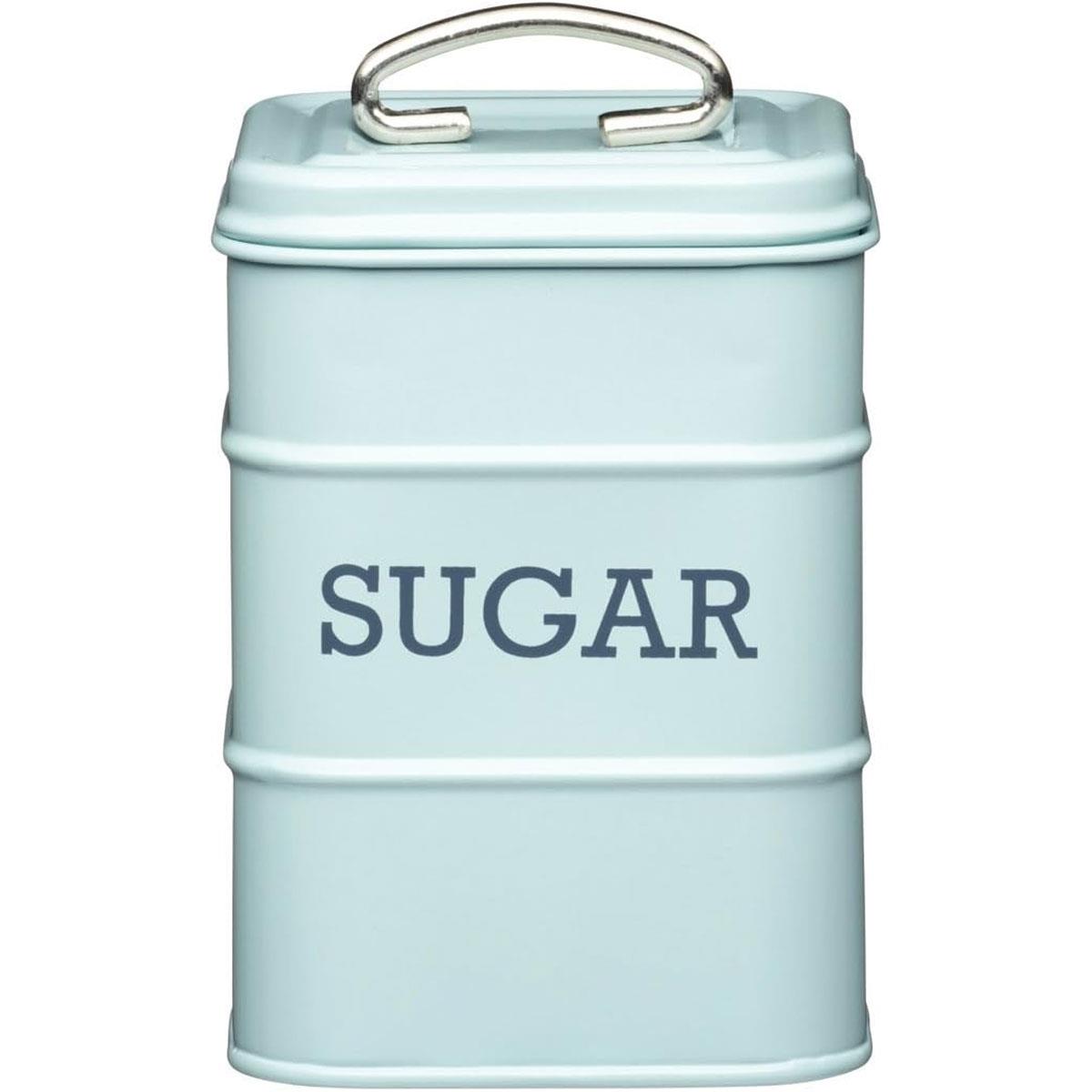 KitchenCraft Living Nostalgia Sugar Canister Carbon Steel Vintage Blue 1.3L