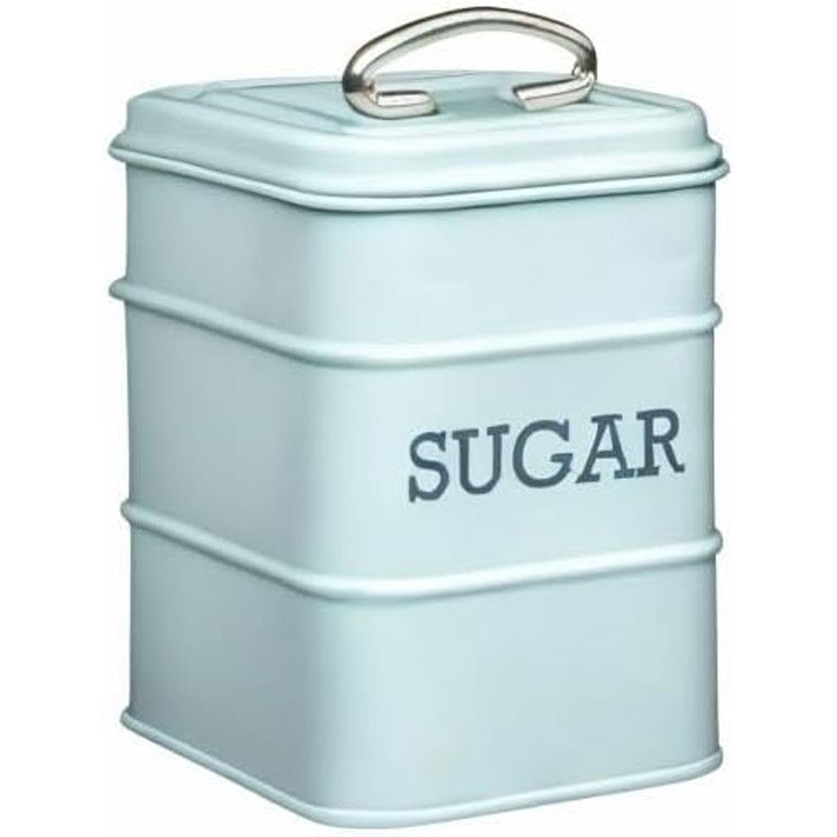 KitchenCraft Living Nostalgia Sugar Canister Carbon Steel Vintage Blue 1.3L - Image 8