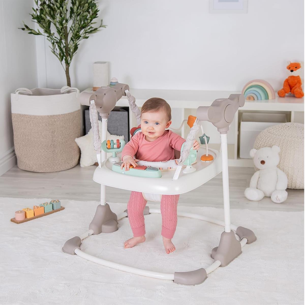Red Kite Baby Go Round Jumparound Baby Jumper Woodland Walks Adjustable 360° Seat Cream - Image 2