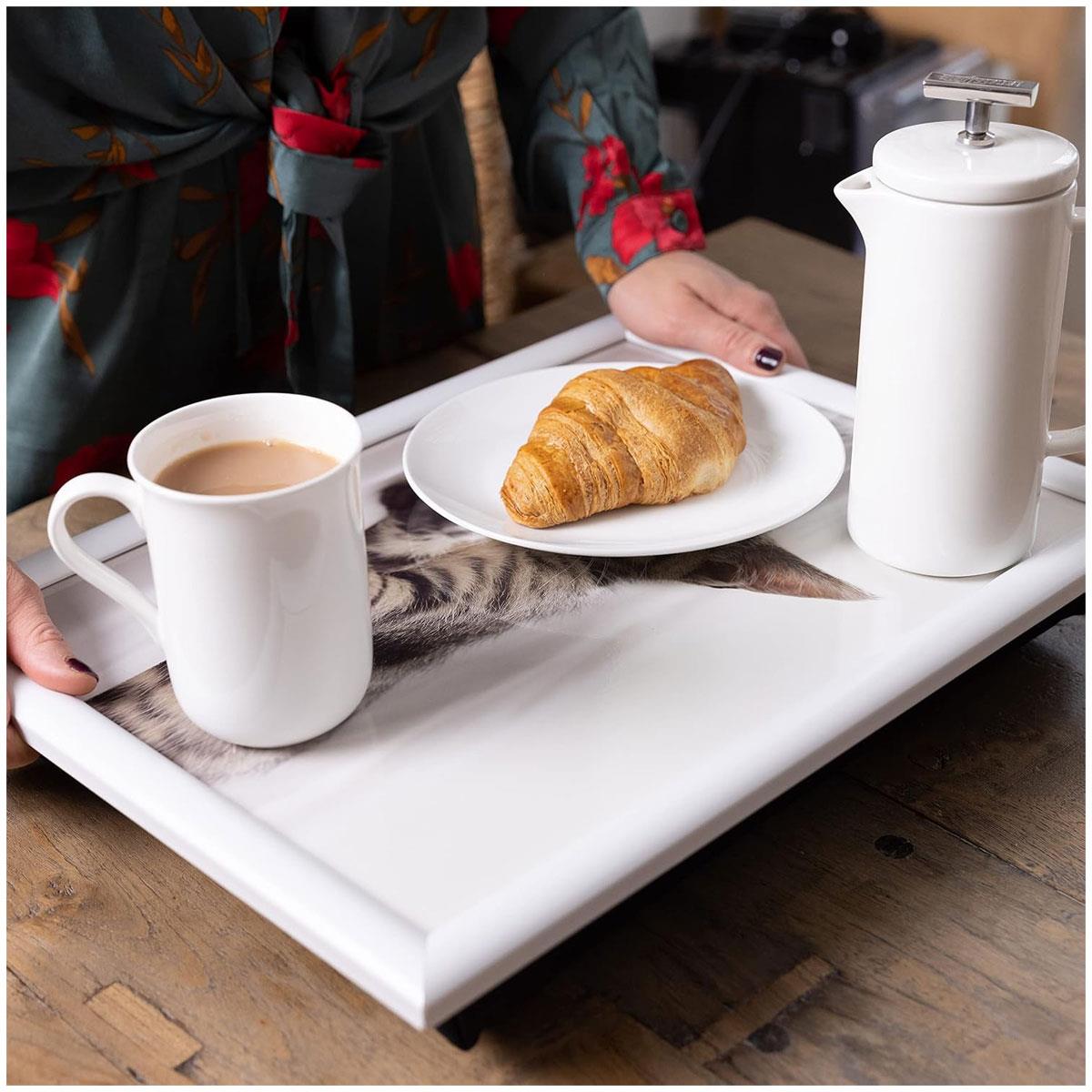 Creative Tops Kitten Lap Tray with Cushion Wood Tray with Bean Bag Base 44 x 34cm Multi-Colour - Image 2
