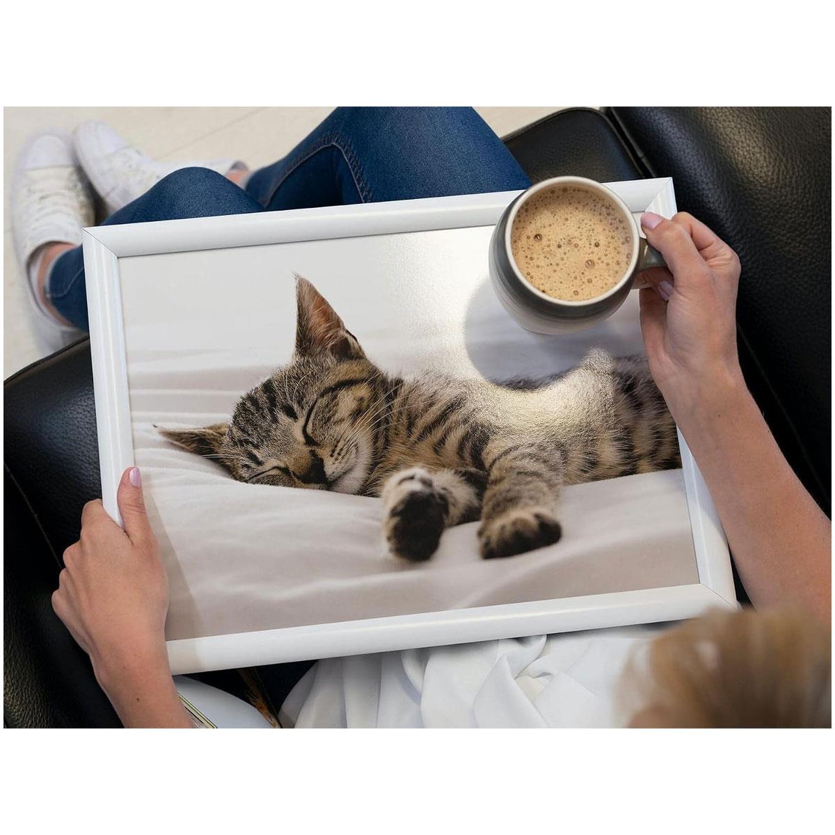 Creative Tops Kitten Lap Tray with Cushion Wood Tray with Bean Bag Base 44 x 34cm Multi-Colour - Image 4