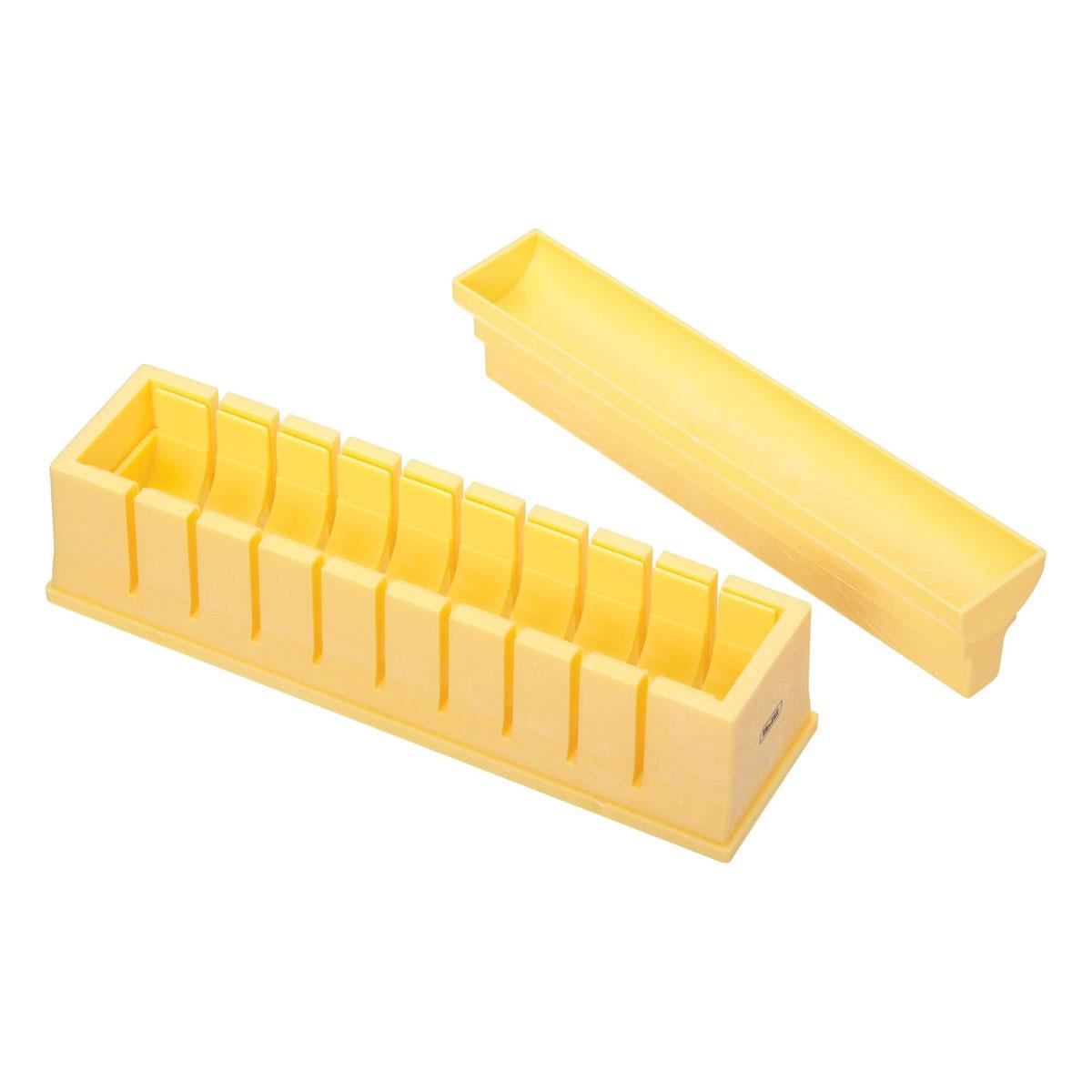KitchenCraft Sushi Maker World of Flavours Japanese Style Maki Mold Plastic Yellow 23 cm