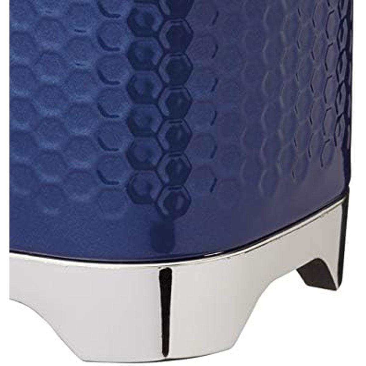 KitchenCraft Lovello Textured Sugar Canister Geometric Hexagon Steel 1.5L Midnight Navy 11 x 11 x 19 cm - Image 7