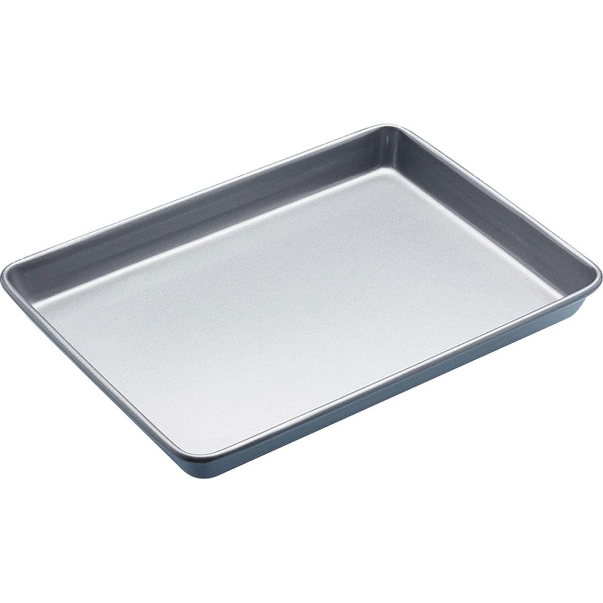 KitchenCraft Non-Stick Baking Pan 33 x 24 cm Carbon Steel Oven Tray Grey BPA-Free Dishwasher & Freezer Safe